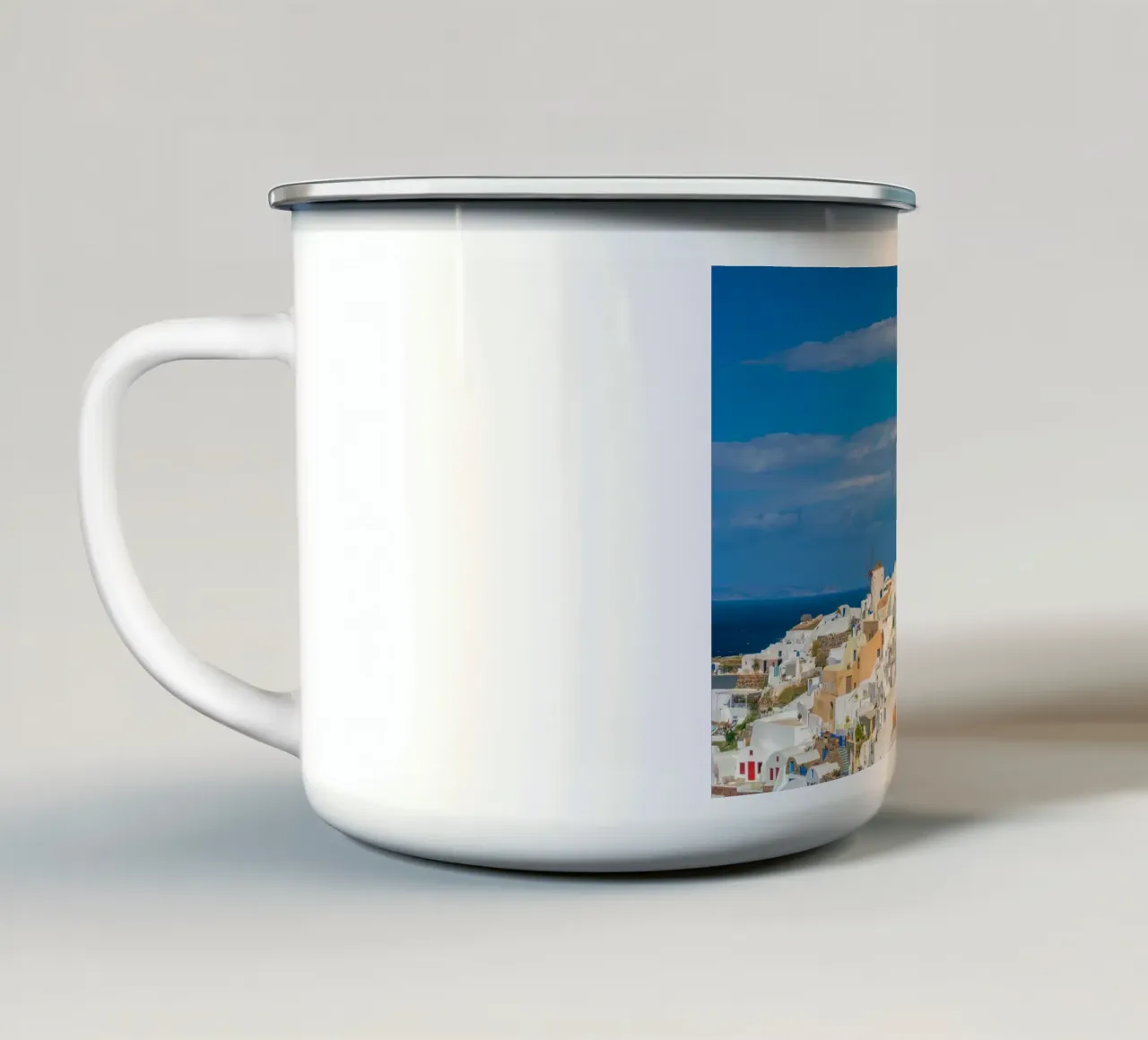 Santorini, Greece tazza in smalto da Wanderlust Vibes