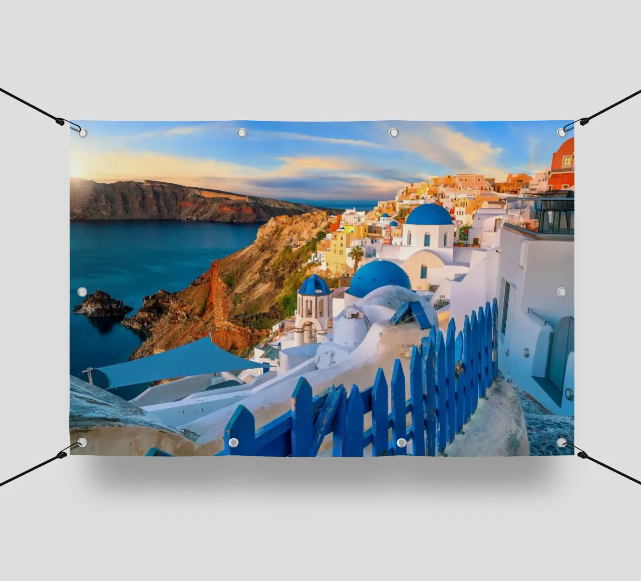 Santorini, Greece telo in pvc da Wanderlust Vibes