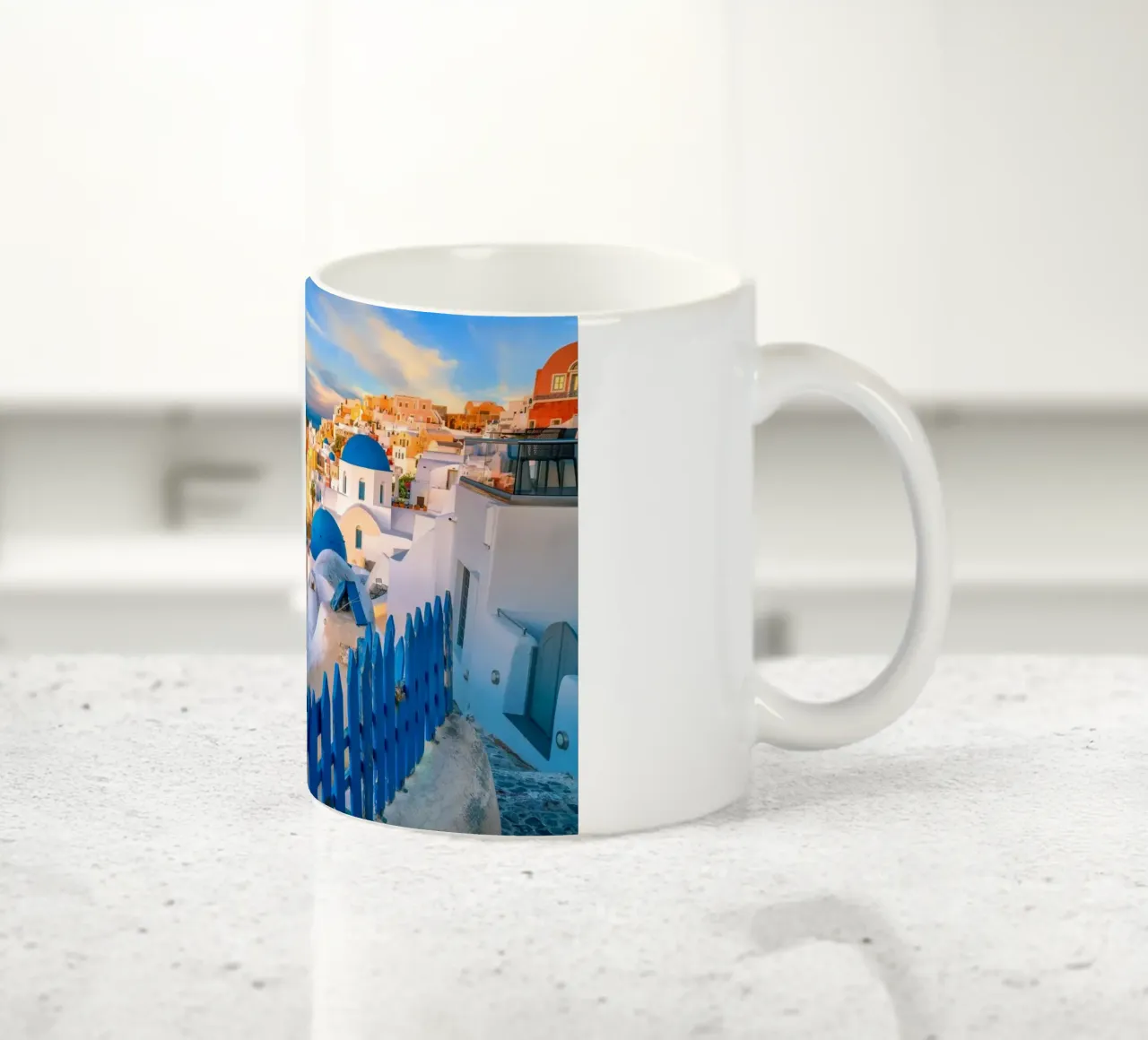 Santorini, Greece tazza in ceramica da Wanderlust Vibes