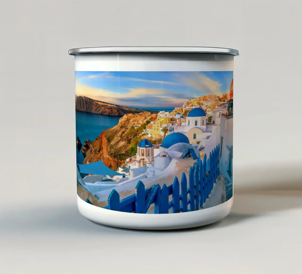 Santorini, Greece tazza in smalto da Wanderlust Vibes