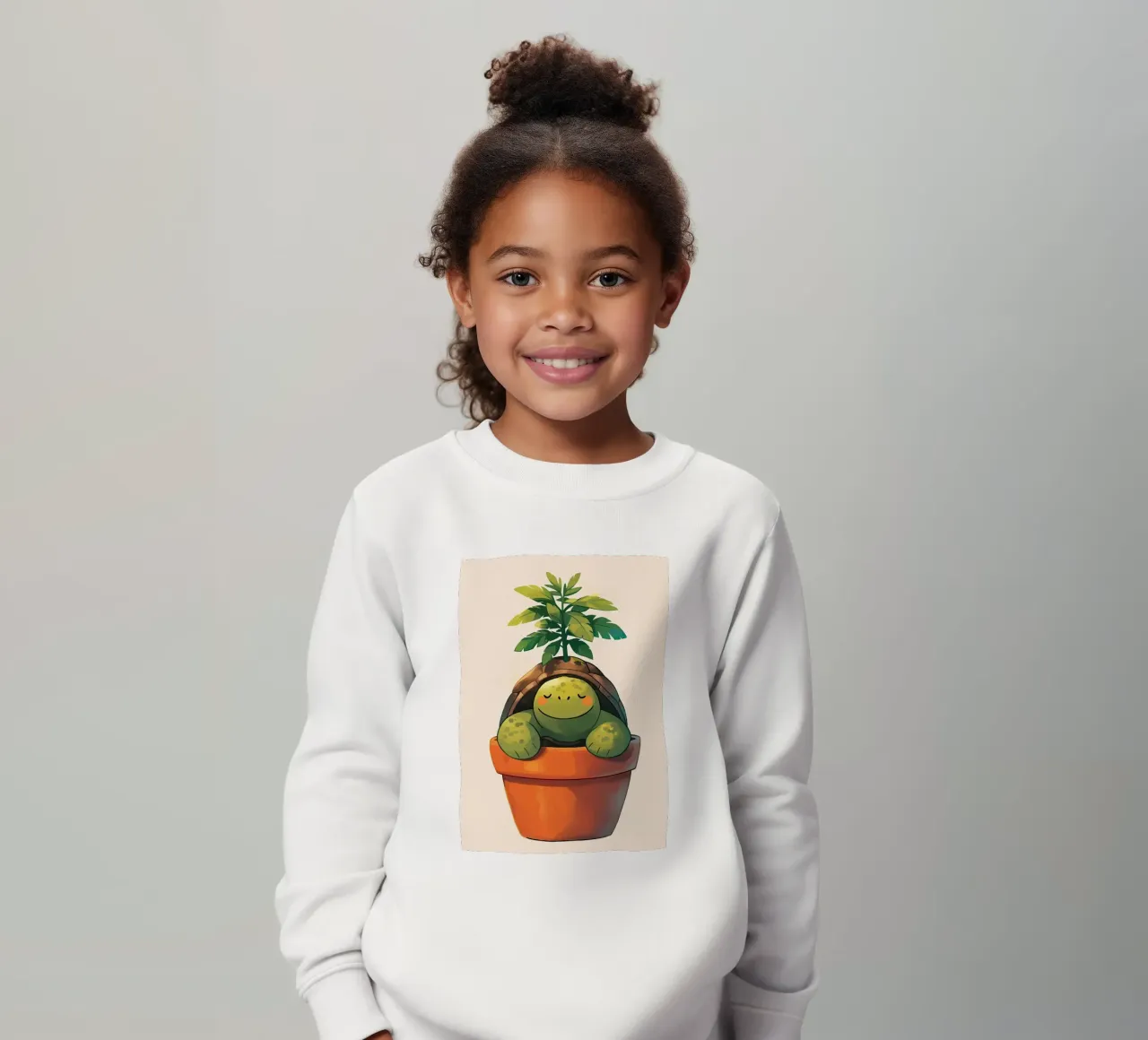 Pianta in vaso Happy Turtle felpa bambino da Charlotte Gagnon