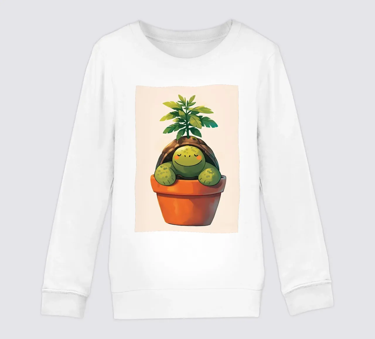 Pianta in vaso Happy Turtle felpa bambino da Charlotte Gagnon