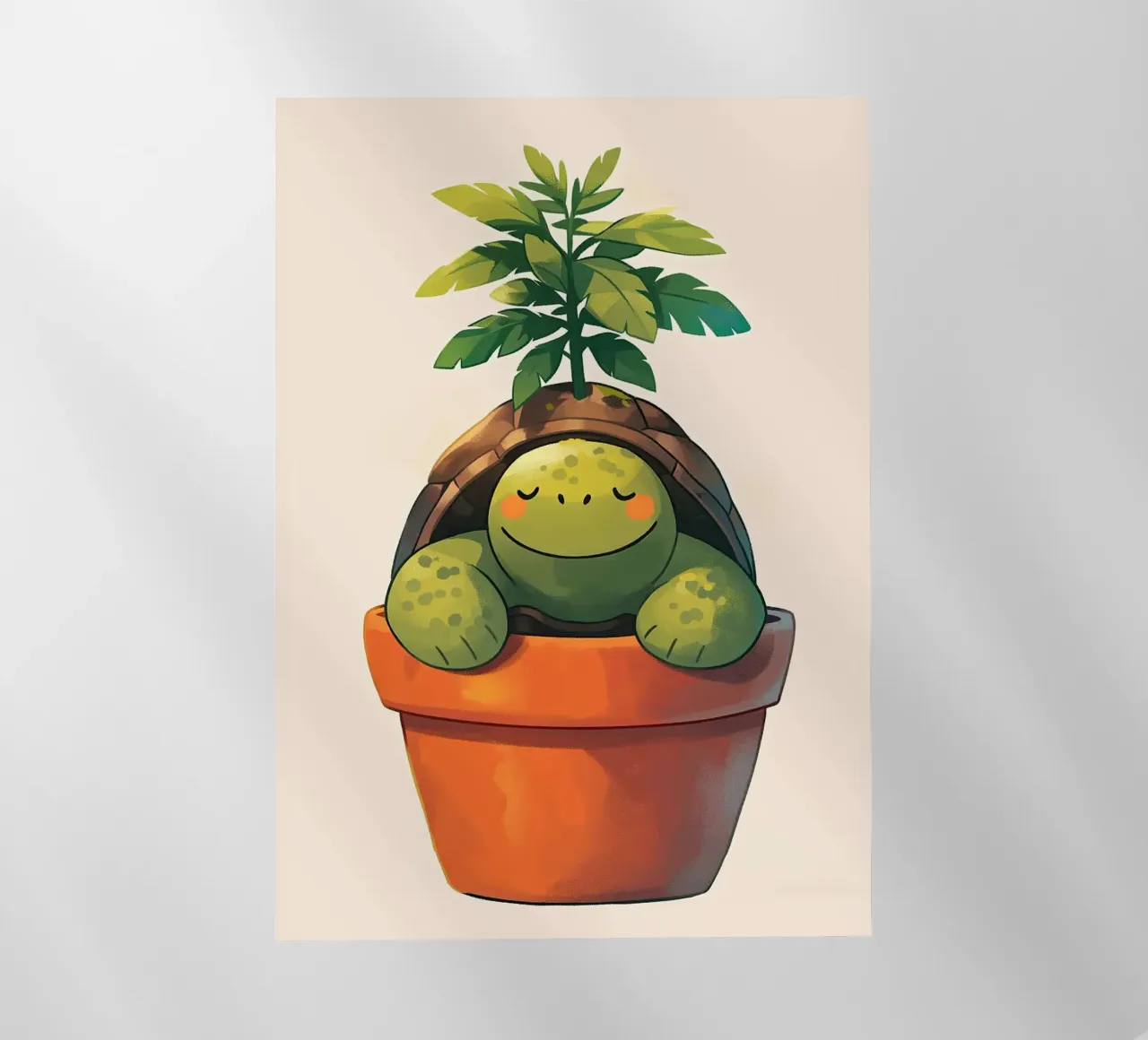Pianta in vaso Happy Turtle pellicola backlit da Charlotte Gagnon