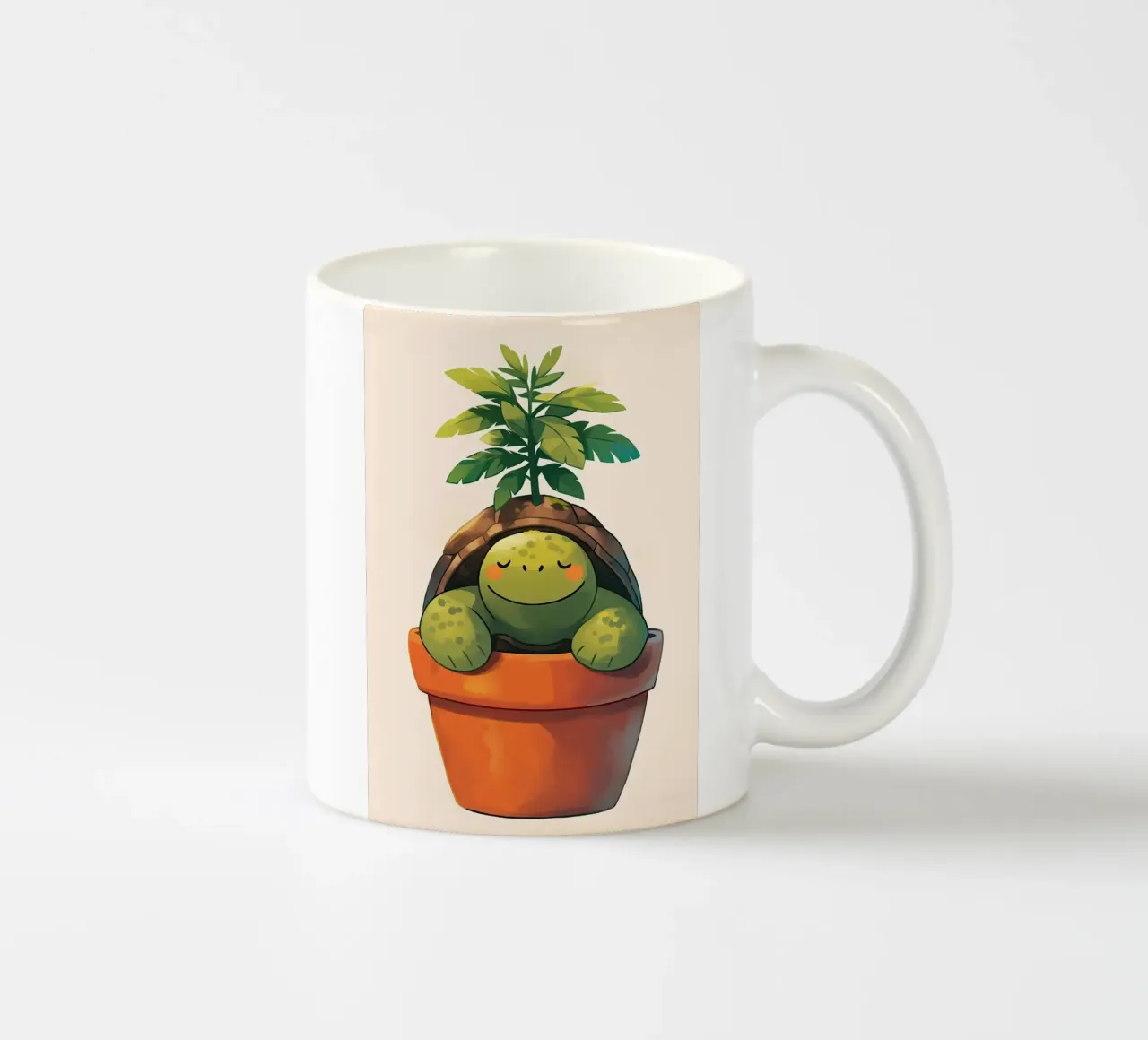 Pianta in vaso Happy Turtle tazza in ceramica da Charlotte Gagnon