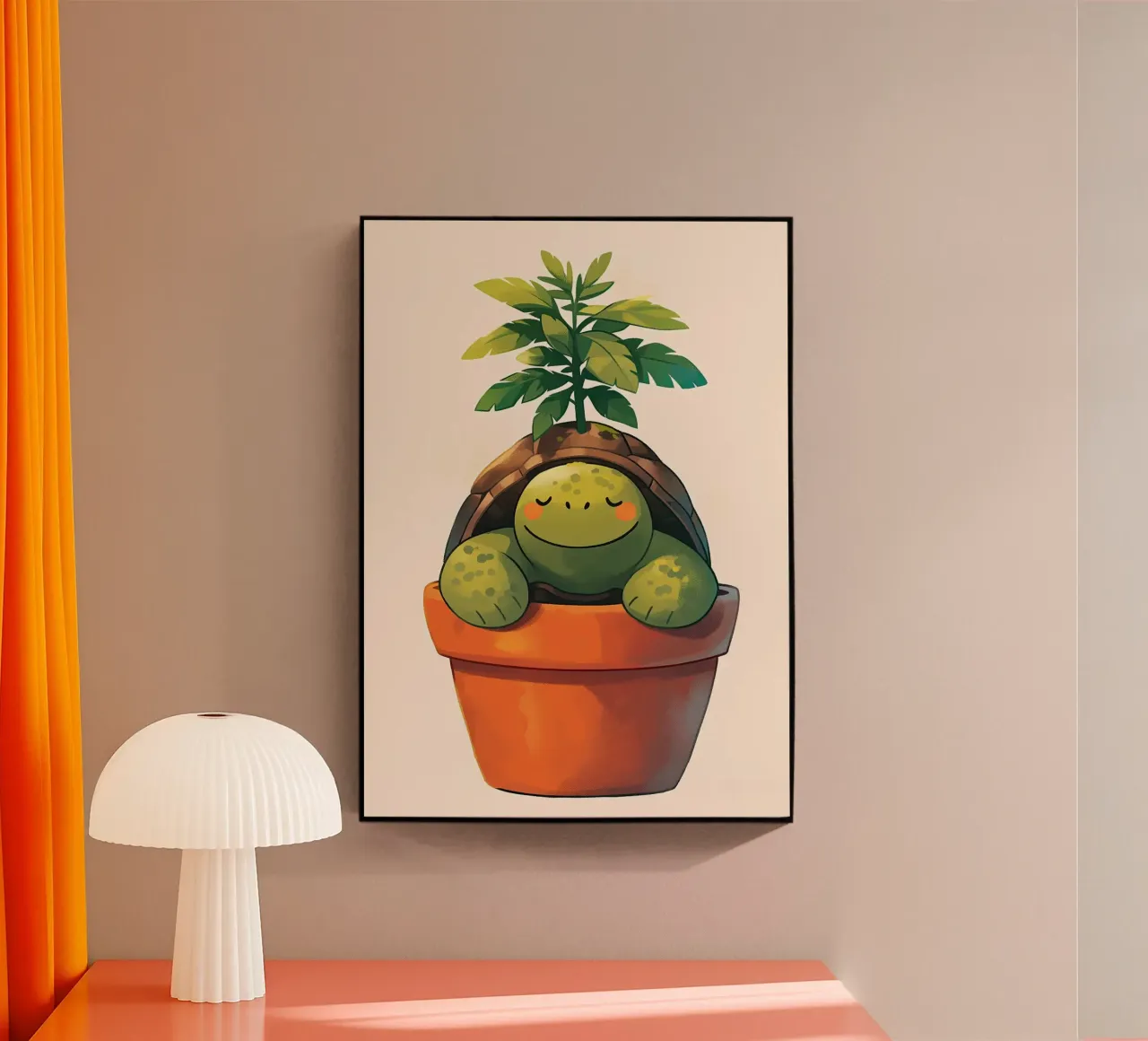 Pianta in vaso Happy Turtle plexiglass da Charlotte Gagnon