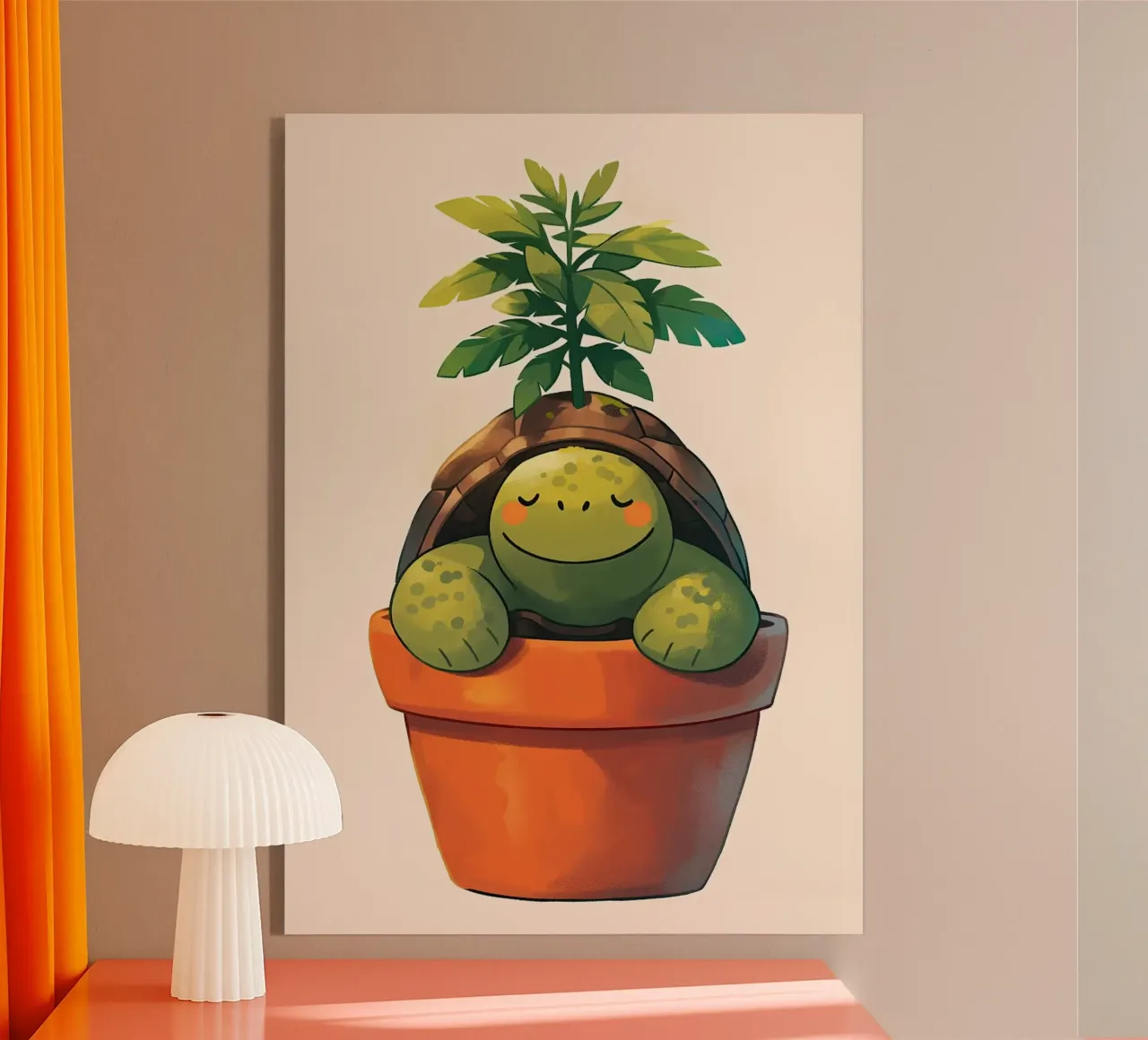 Pianta in vaso Happy Turtle plexiglass da Charlotte Gagnon