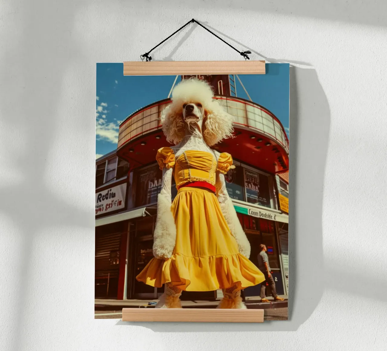 Luna poster con telaio in plastica da Affiches Chien Originales – Dogland