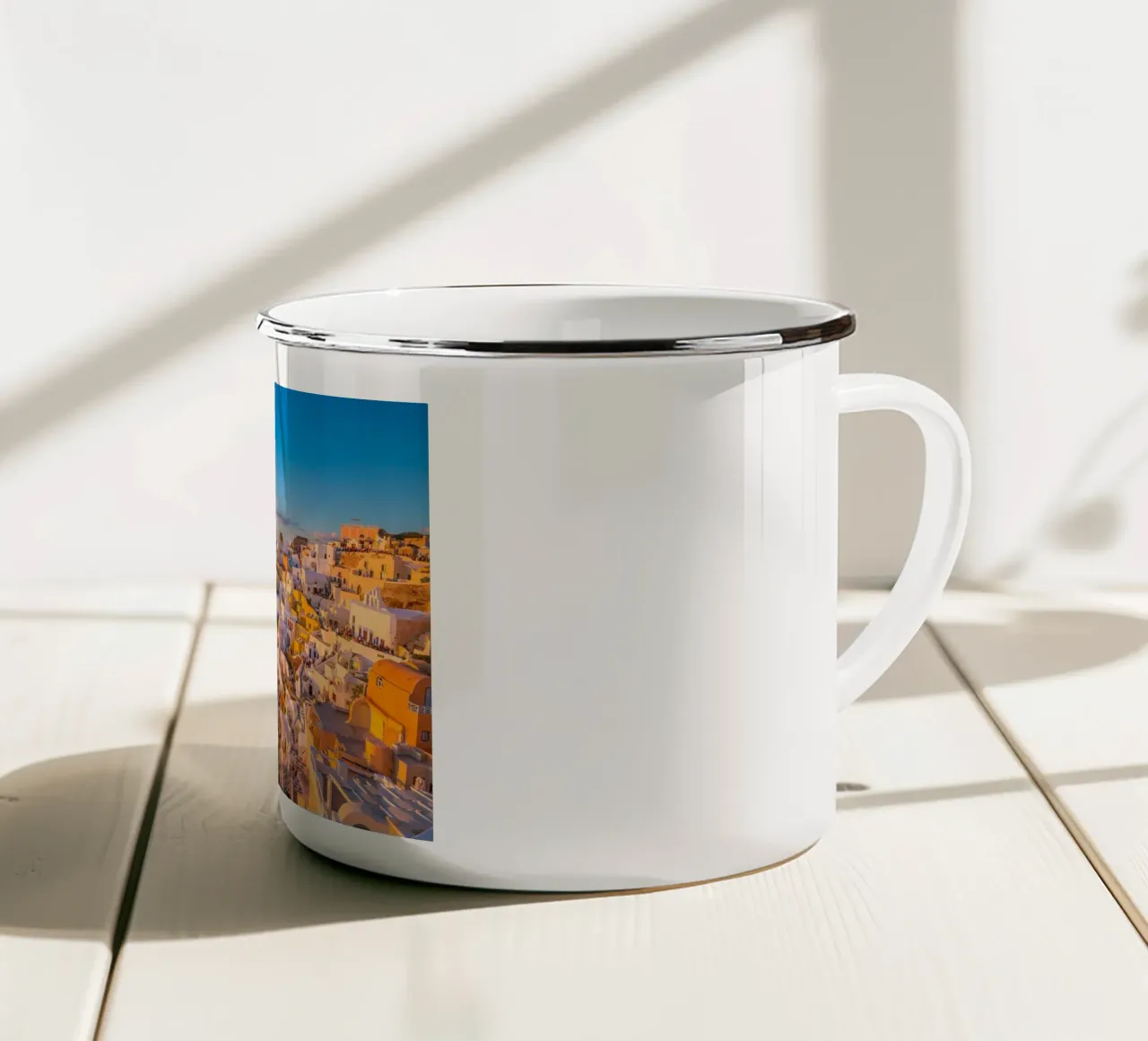 Santorini, Greece tazza in smalto da Wanderlust Vibes
