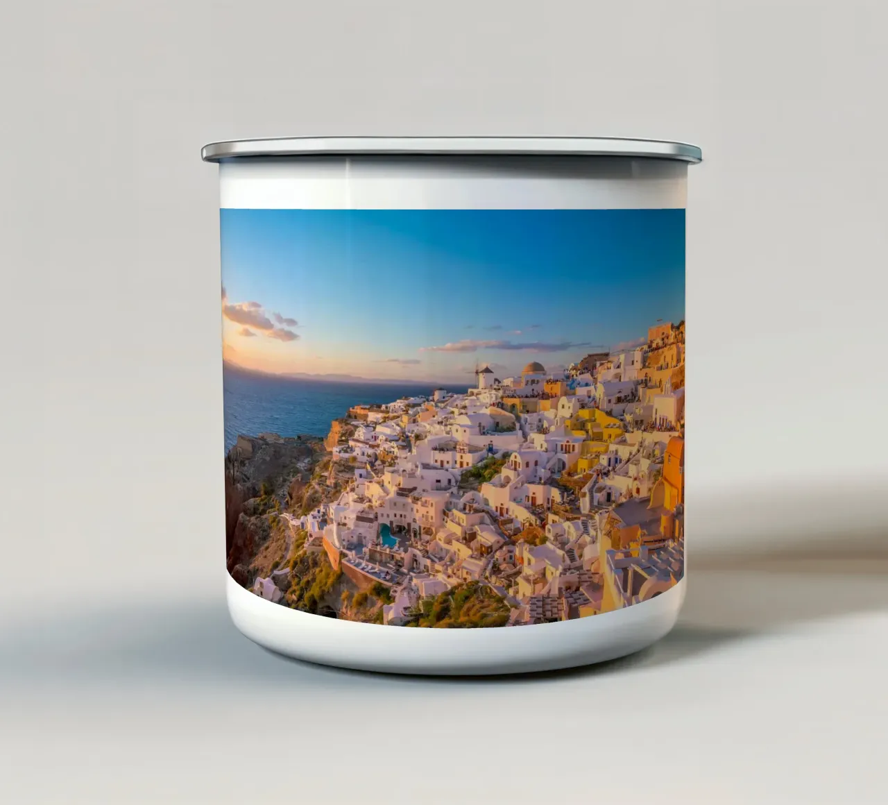 Santorini, Greece tazza in smalto da Wanderlust Vibes
