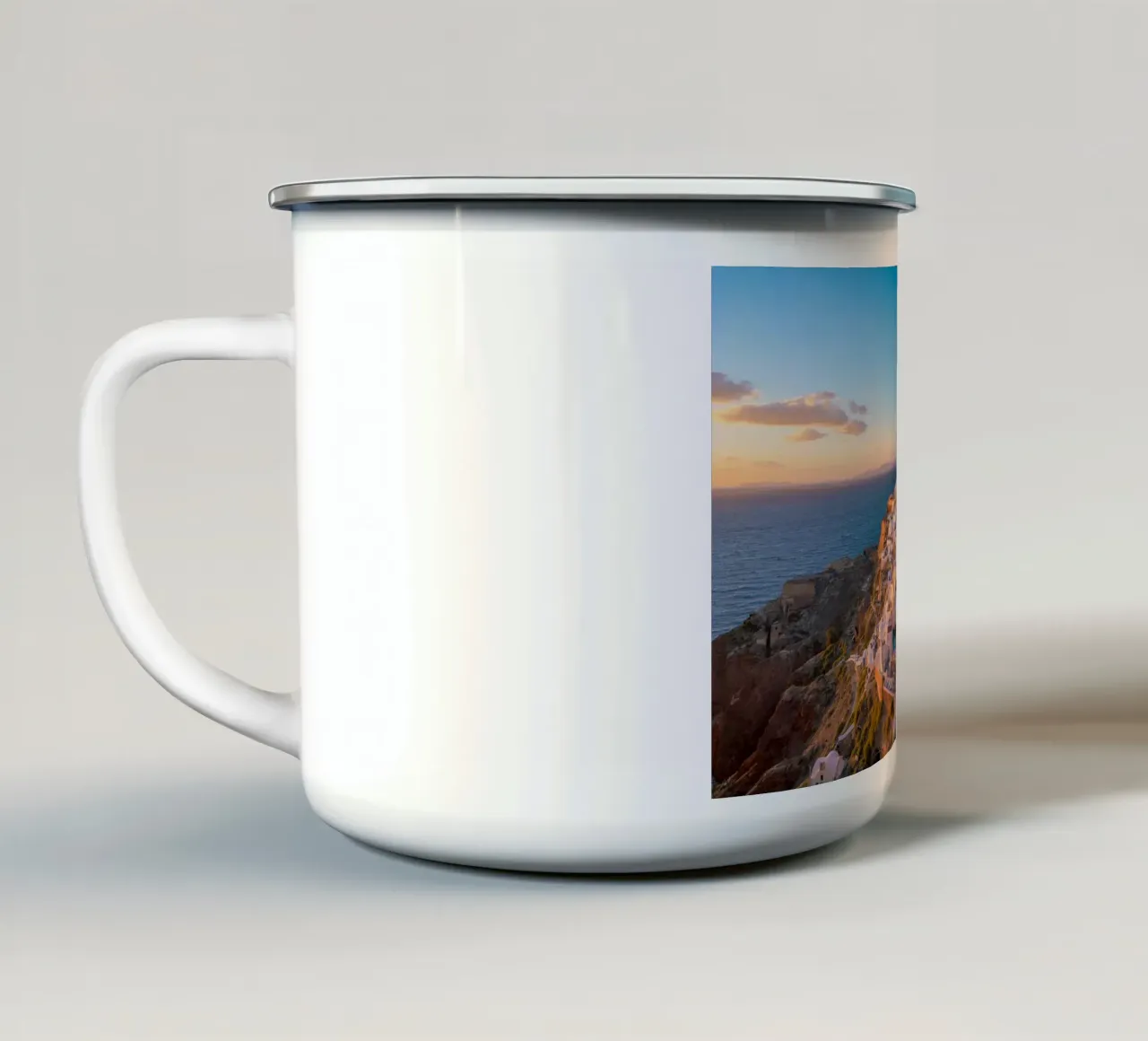 Santorini, Greece tazza in smalto da Wanderlust Vibes