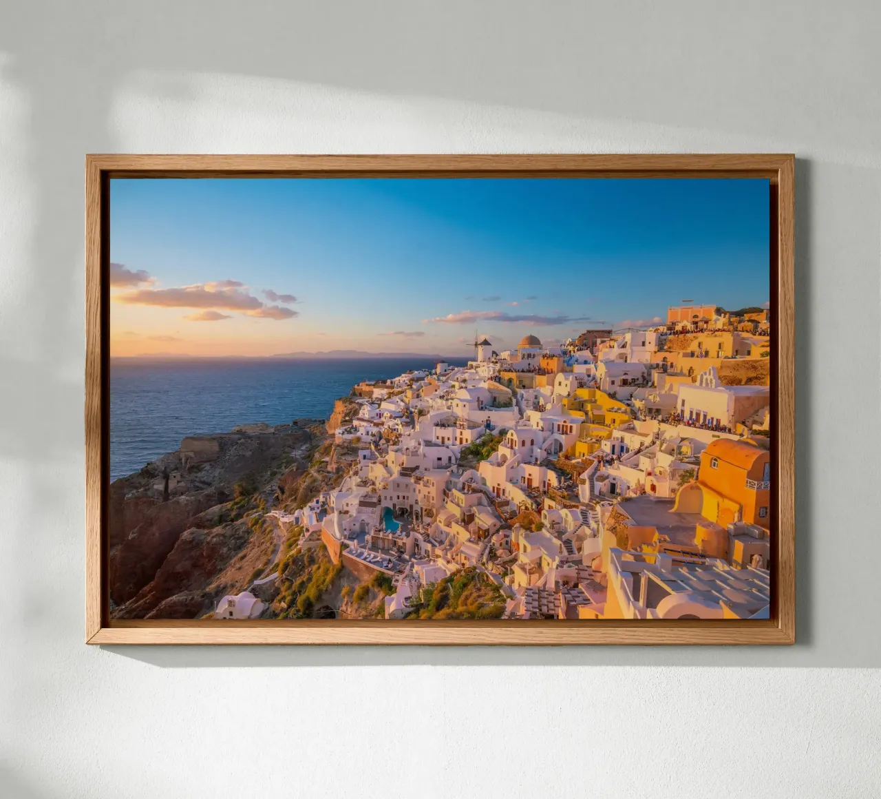 Cliff Path and Caldera View, Oia, Greece canvas by Wanderlust Vibes