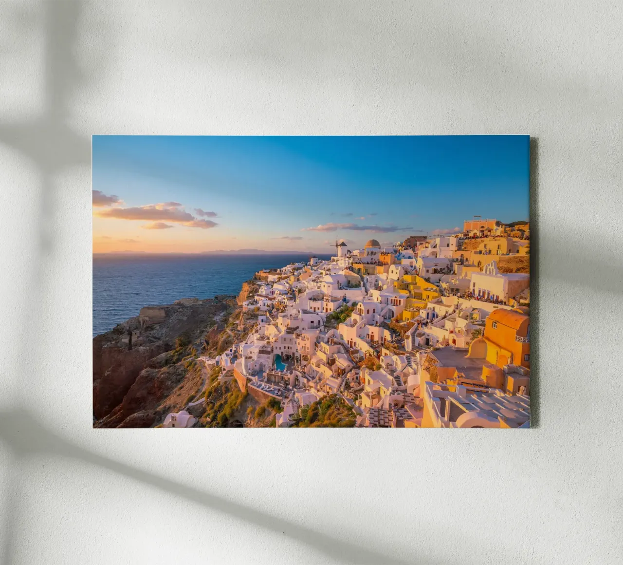 Cliff Path and Caldera View, Oia, Greece canvas by Wanderlust Vibes