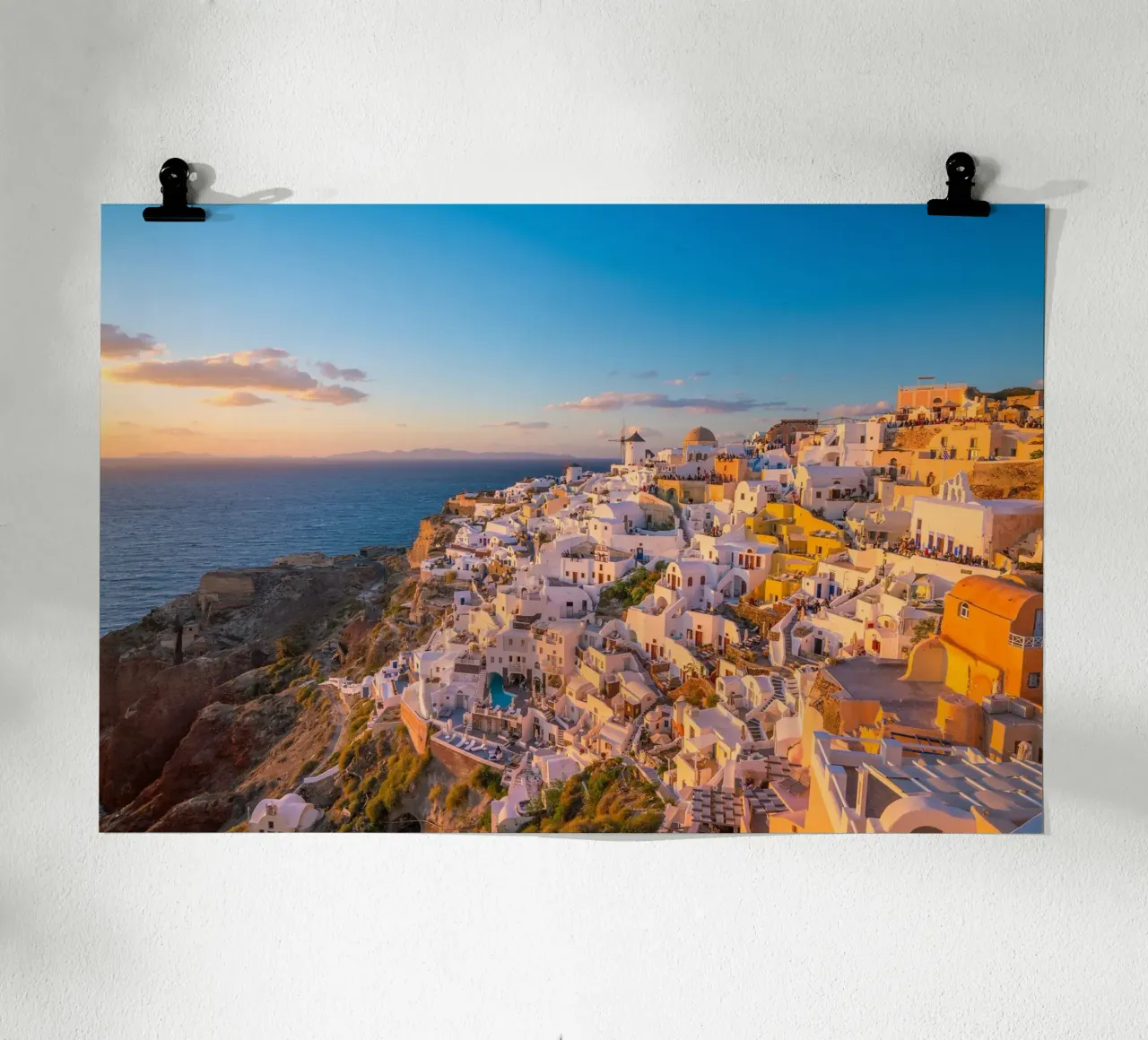 Cliff Path and Caldera View, Oia, Greece hahnemühle by Wanderlust Vibes