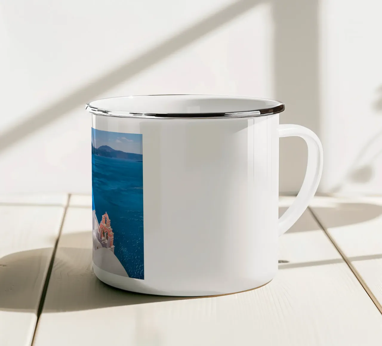 Santorini, Greece tazza in smalto da Wanderlust Vibes