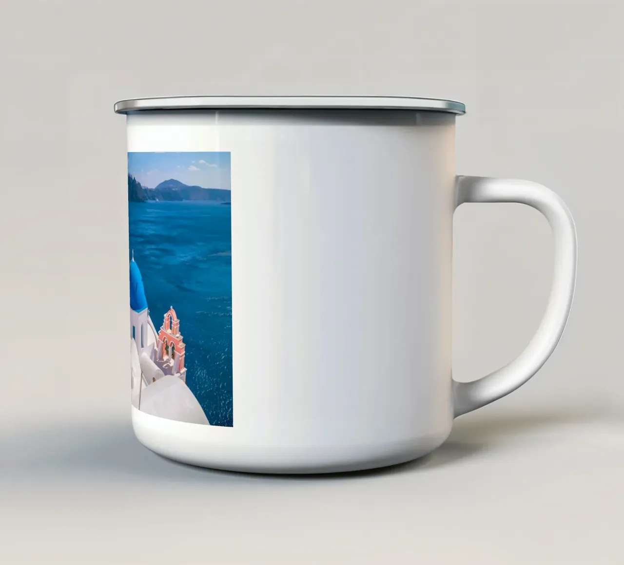 Santorini, Greece tazza in smalto da Wanderlust Vibes