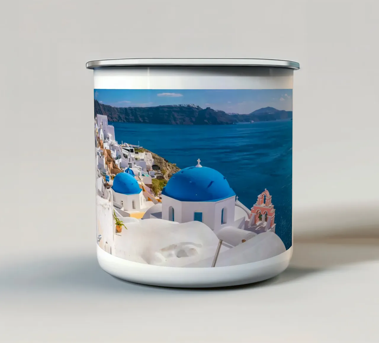 Santorini, Greece tazza in smalto da Wanderlust Vibes