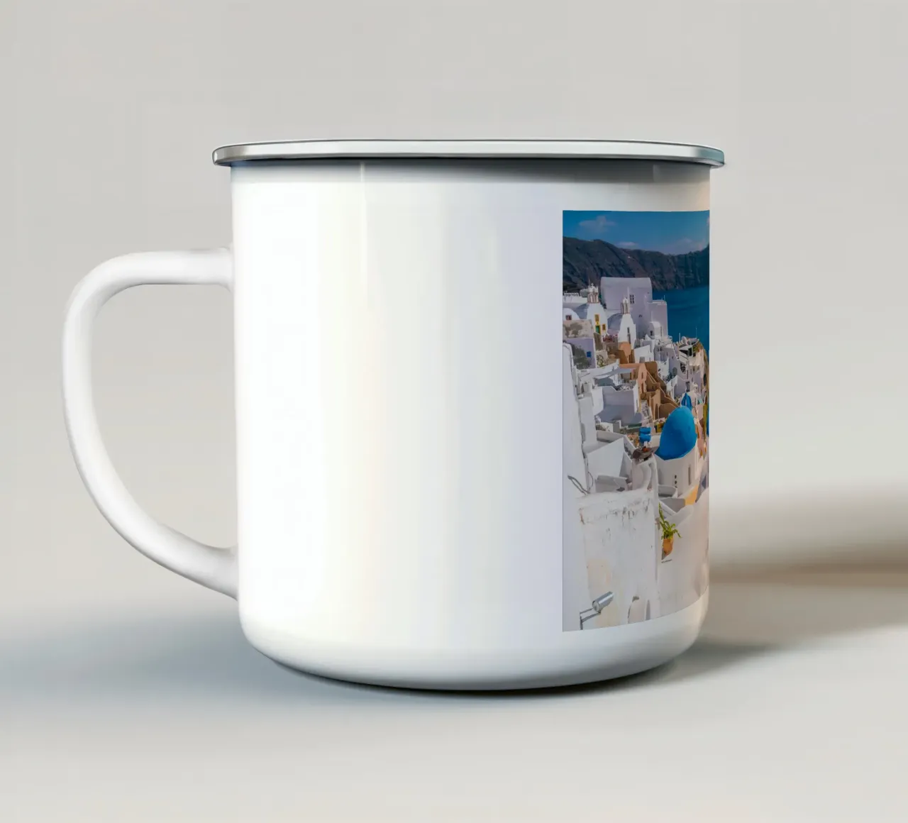 Santorini, Greece tazza in smalto da Wanderlust Vibes