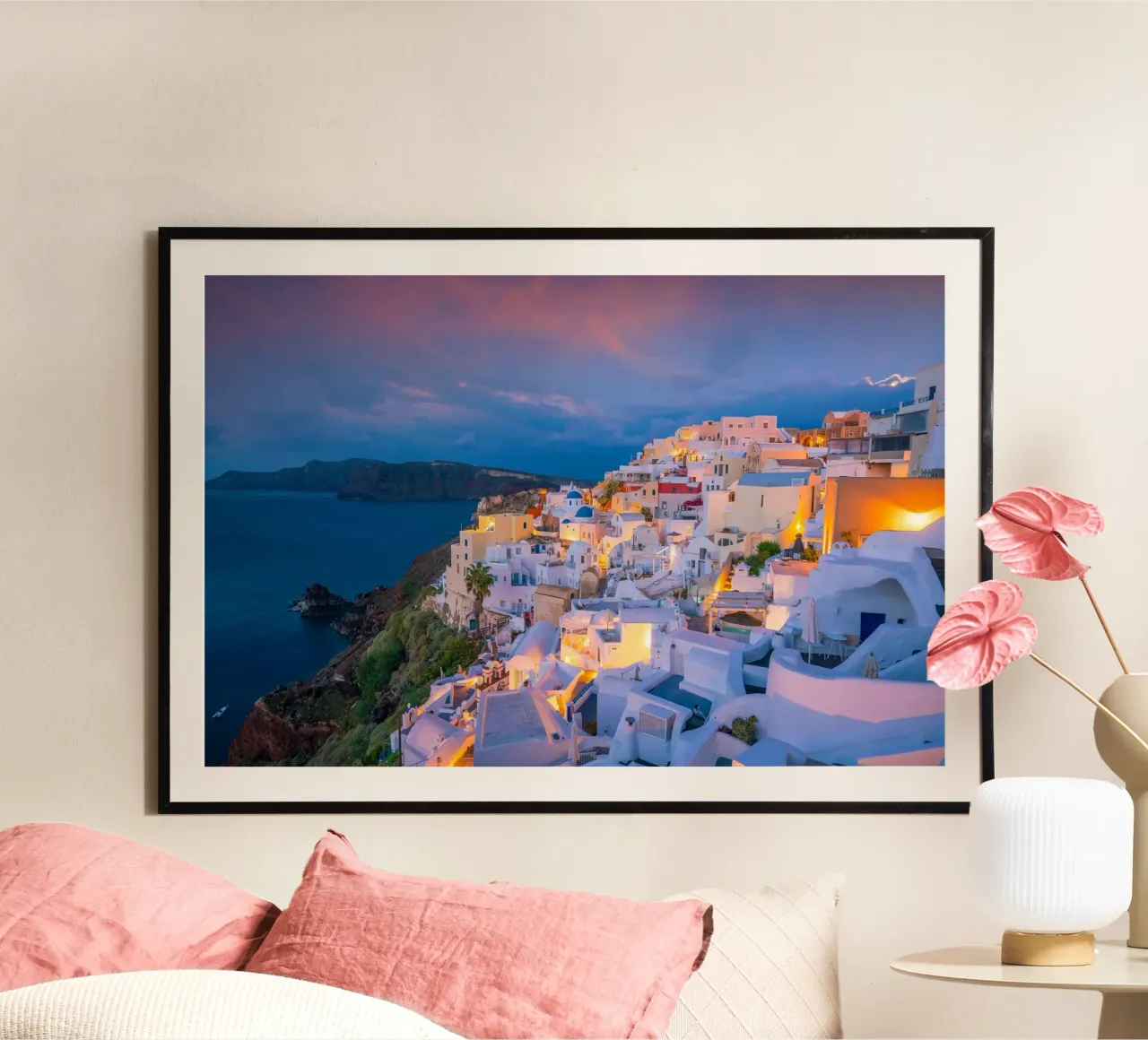 Terrazza sul tetto della Caldera, Oia, Grecia carta hahnemühle da Wanderlust Vibes