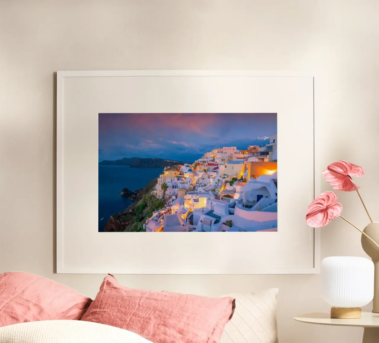 Terrazza sul tetto della Caldera, Oia, Grecia carta hahnemühle da Wanderlust Vibes
