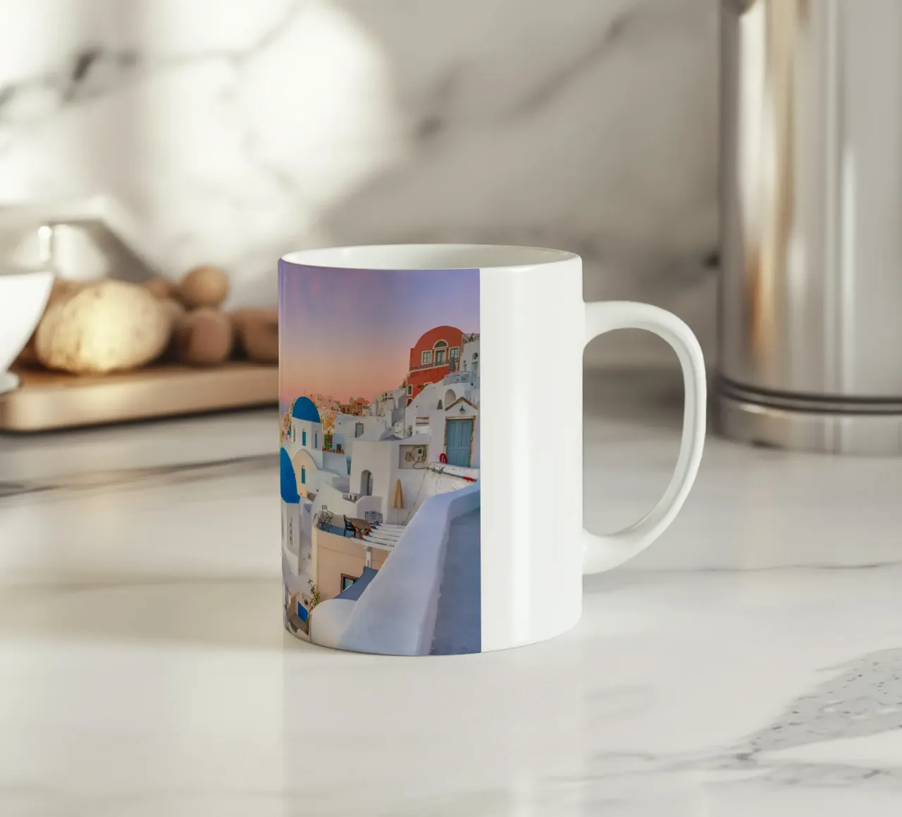 Santorini, Greece tazza in ceramica da Wanderlust Vibes