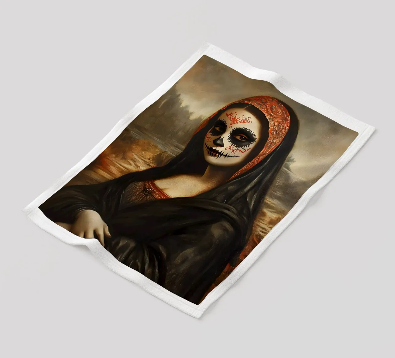 Monna Lisa per celebrare i morti coperta in pile da M-Ulrich-Digital Art