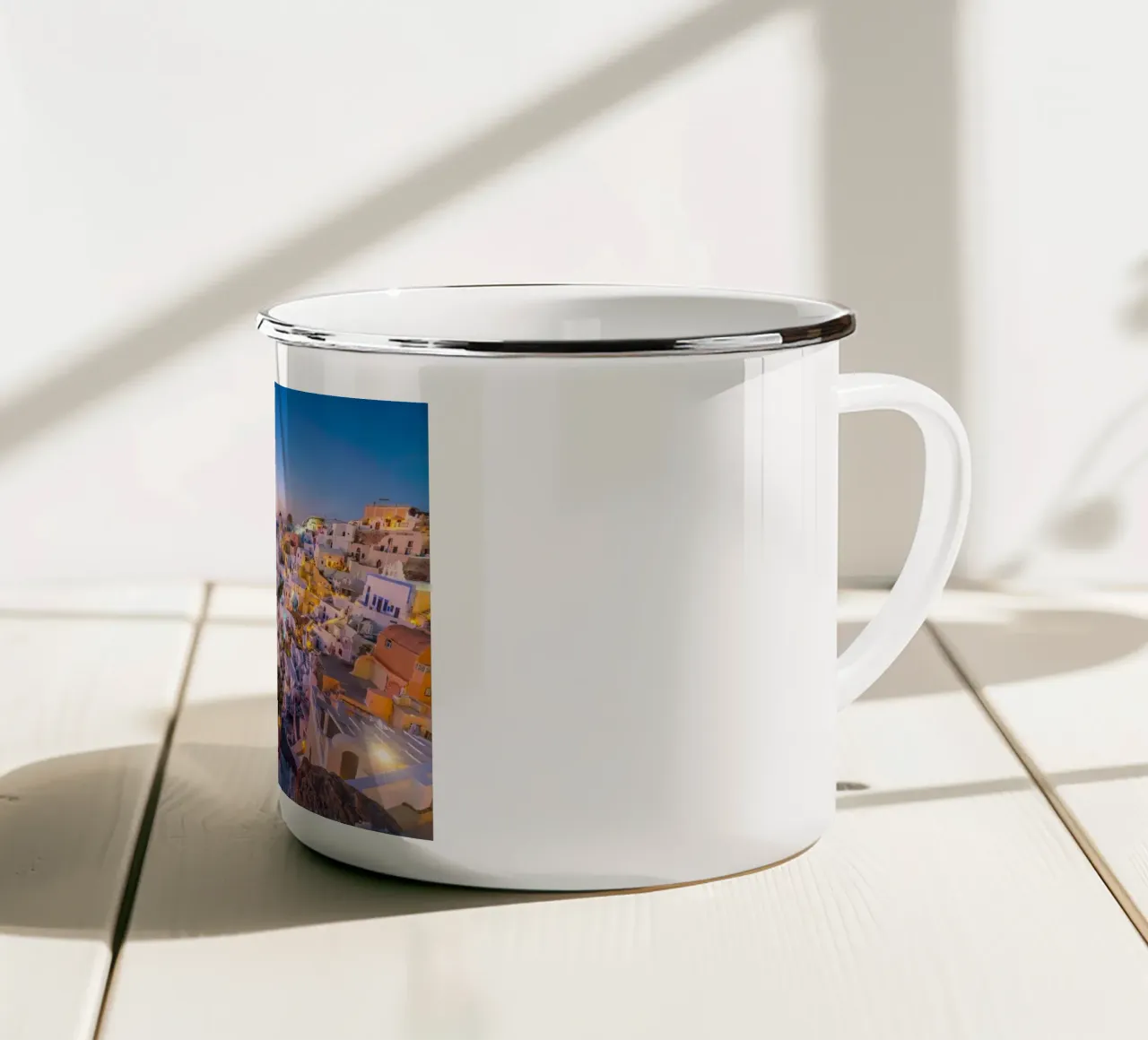 Santorini, Greece tazza in smalto da Wanderlust Vibes