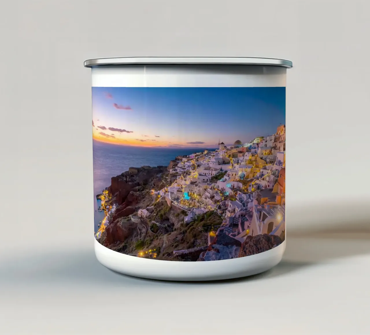 Santorini, Greece tazza in smalto da Wanderlust Vibes