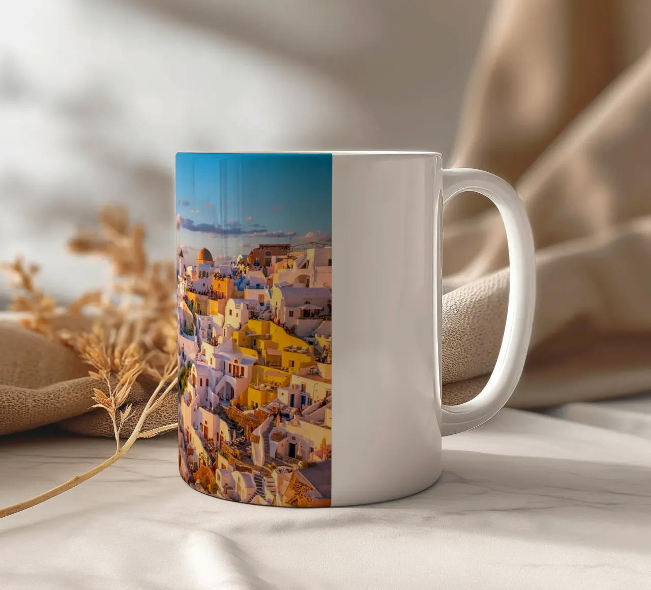 Santorini, Greece tazza in ceramica da Wanderlust Vibes