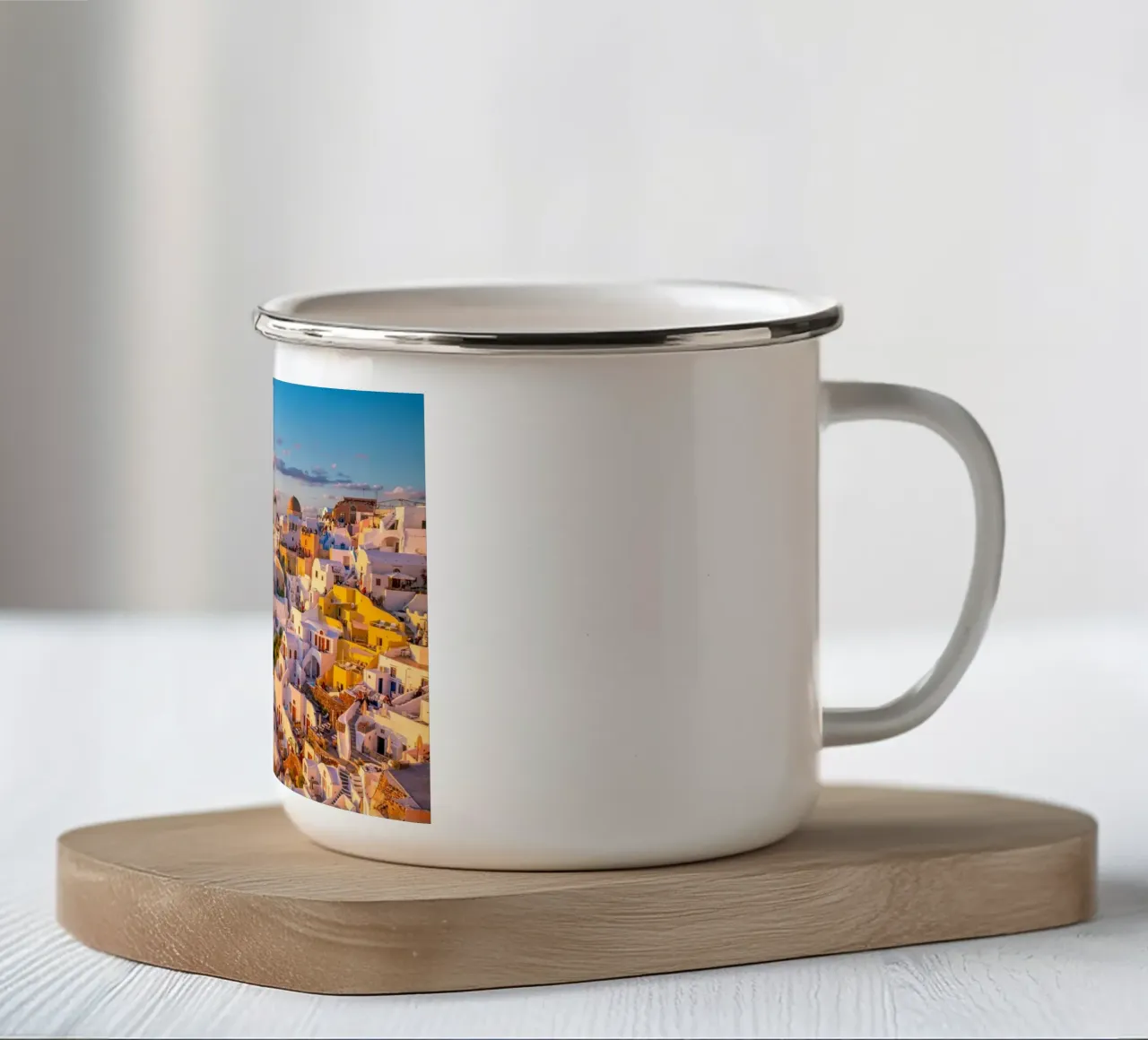 Santorini, Greece tazza in smalto da Wanderlust Vibes