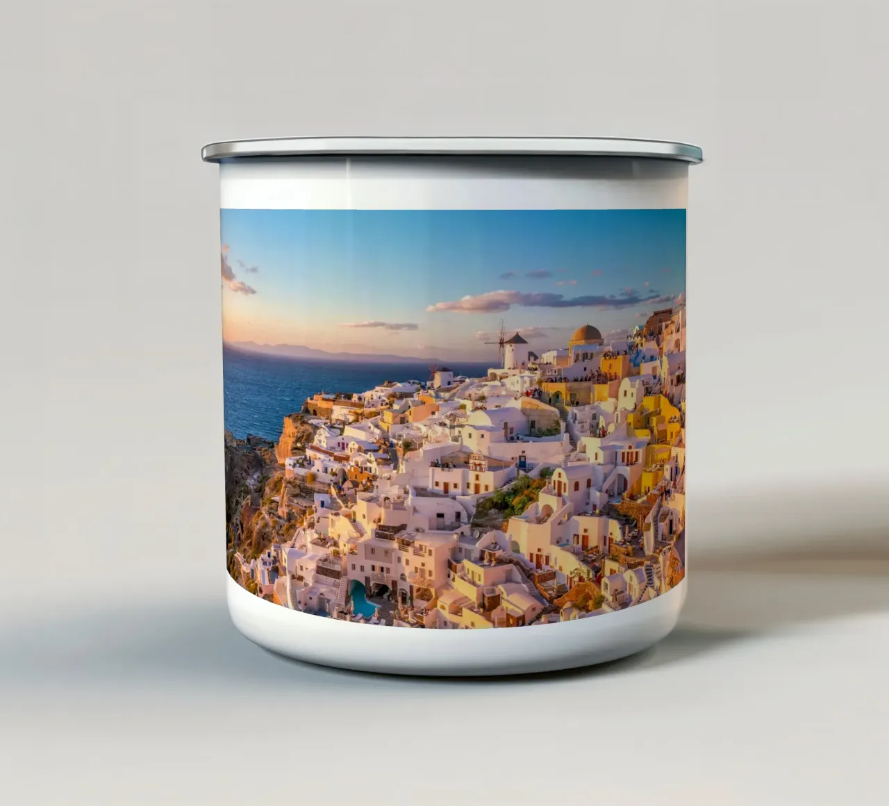 Santorini, Greece tazza in smalto da Wanderlust Vibes