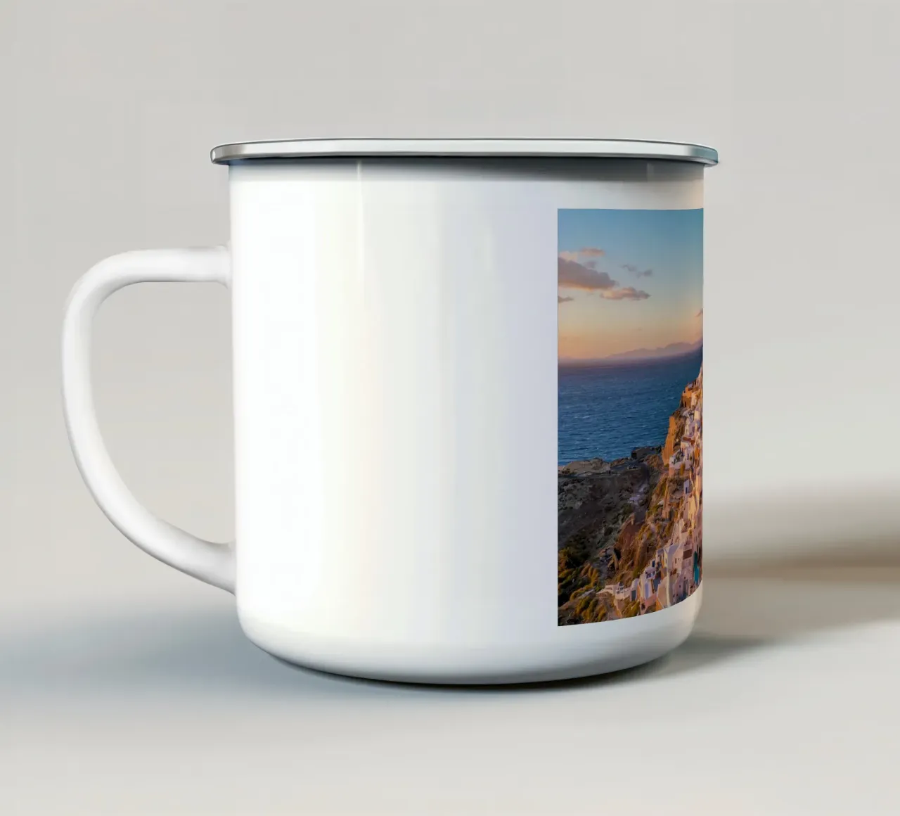 Santorini, Greece tazza in smalto da Wanderlust Vibes