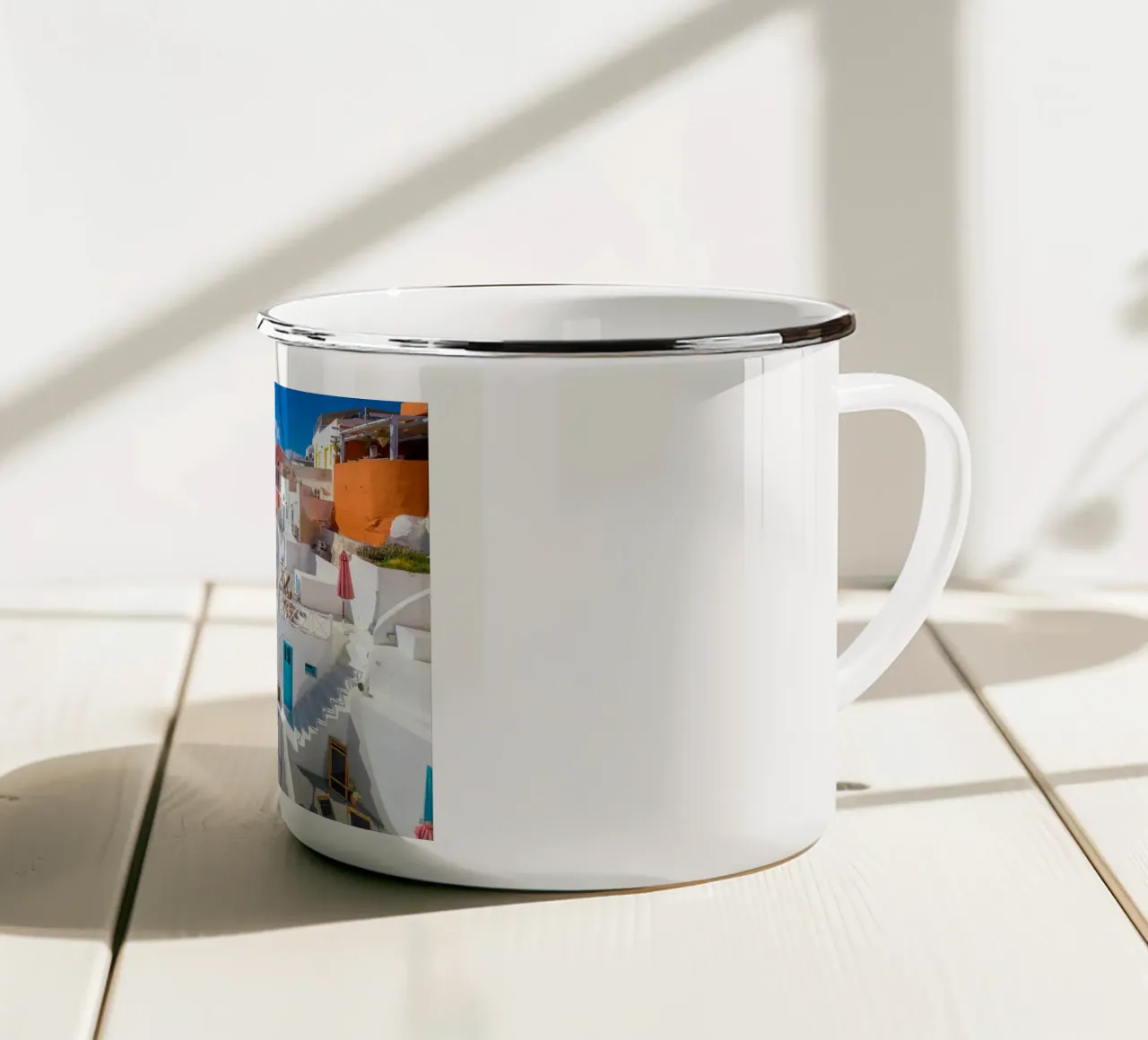 Santorini, Greece tazza in smalto da Wanderlust Vibes