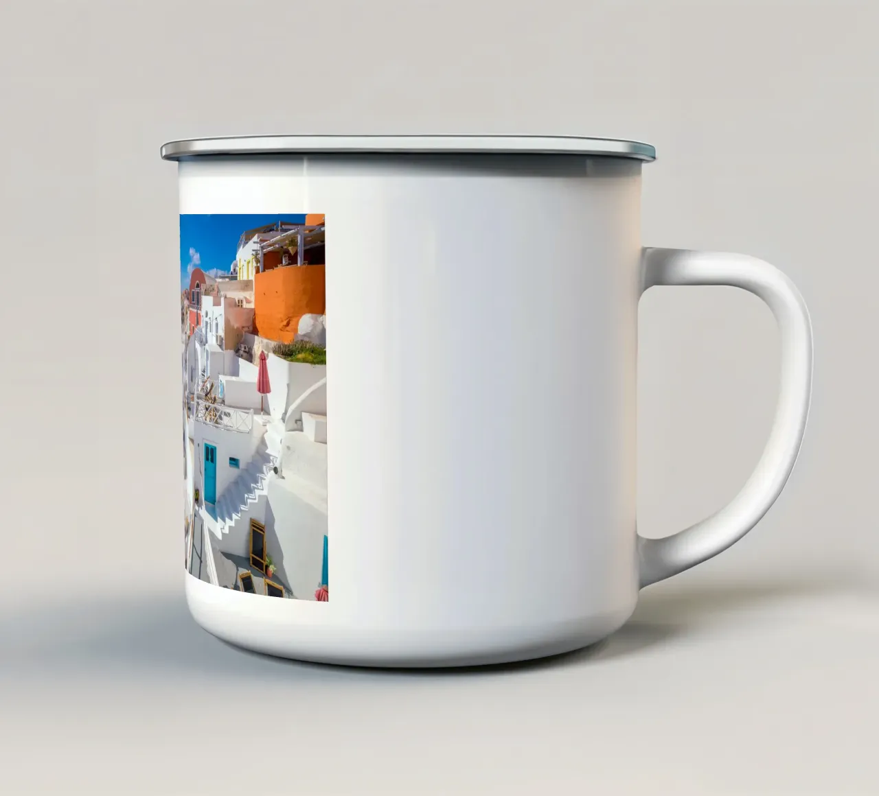 Santorini, Greece tazza in smalto da Wanderlust Vibes