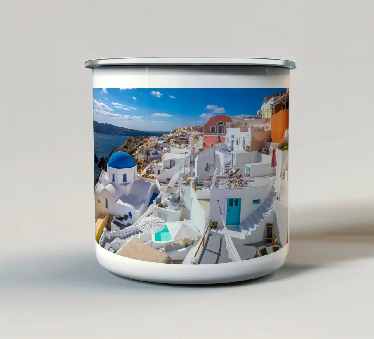 Santorini, Greece tazza in smalto da Wanderlust Vibes