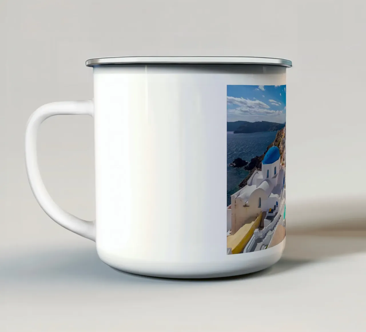 Santorini, Greece tazza in smalto da Wanderlust Vibes
