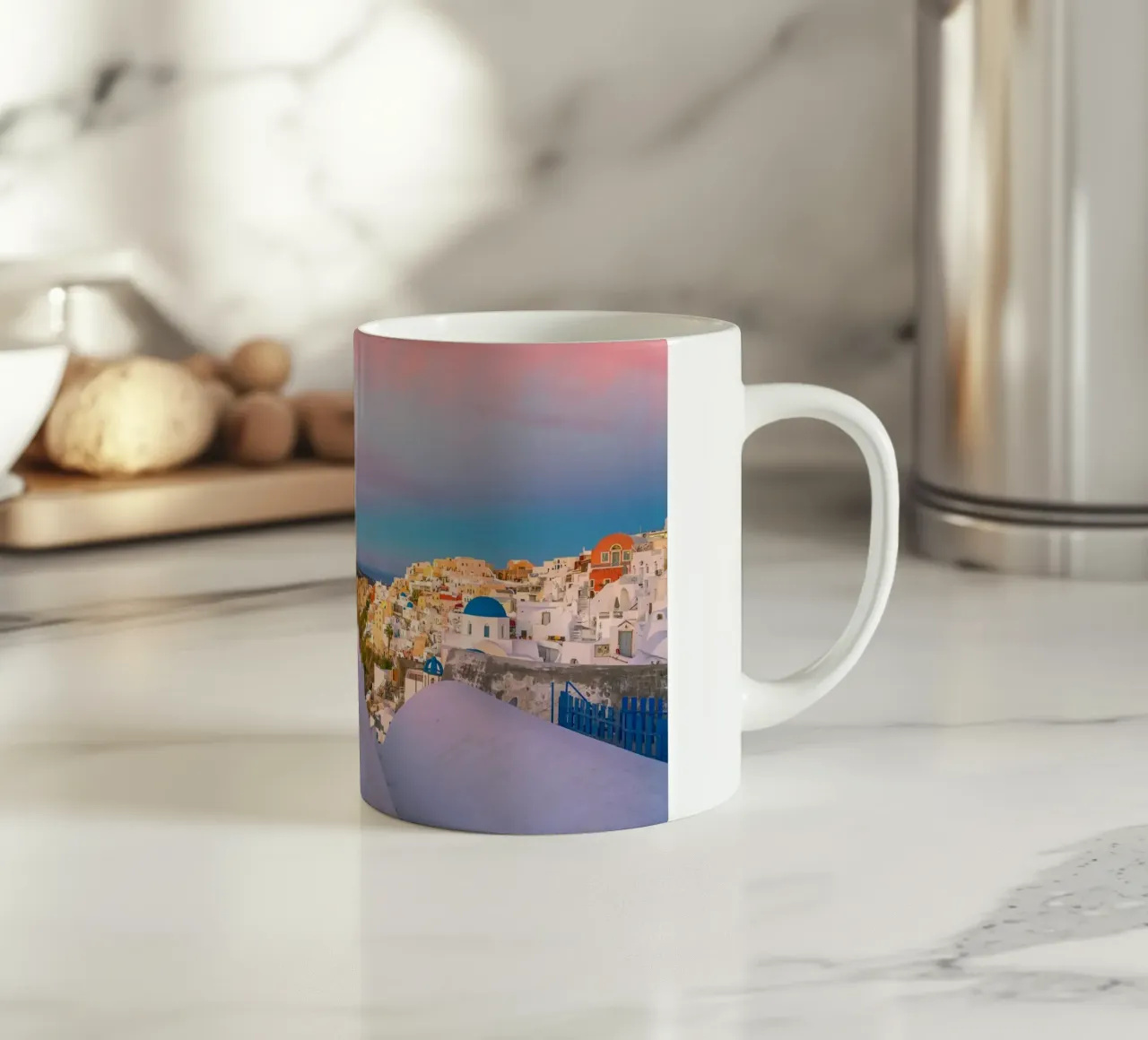 Santorini, Greece tazza in ceramica da Wanderlust Vibes