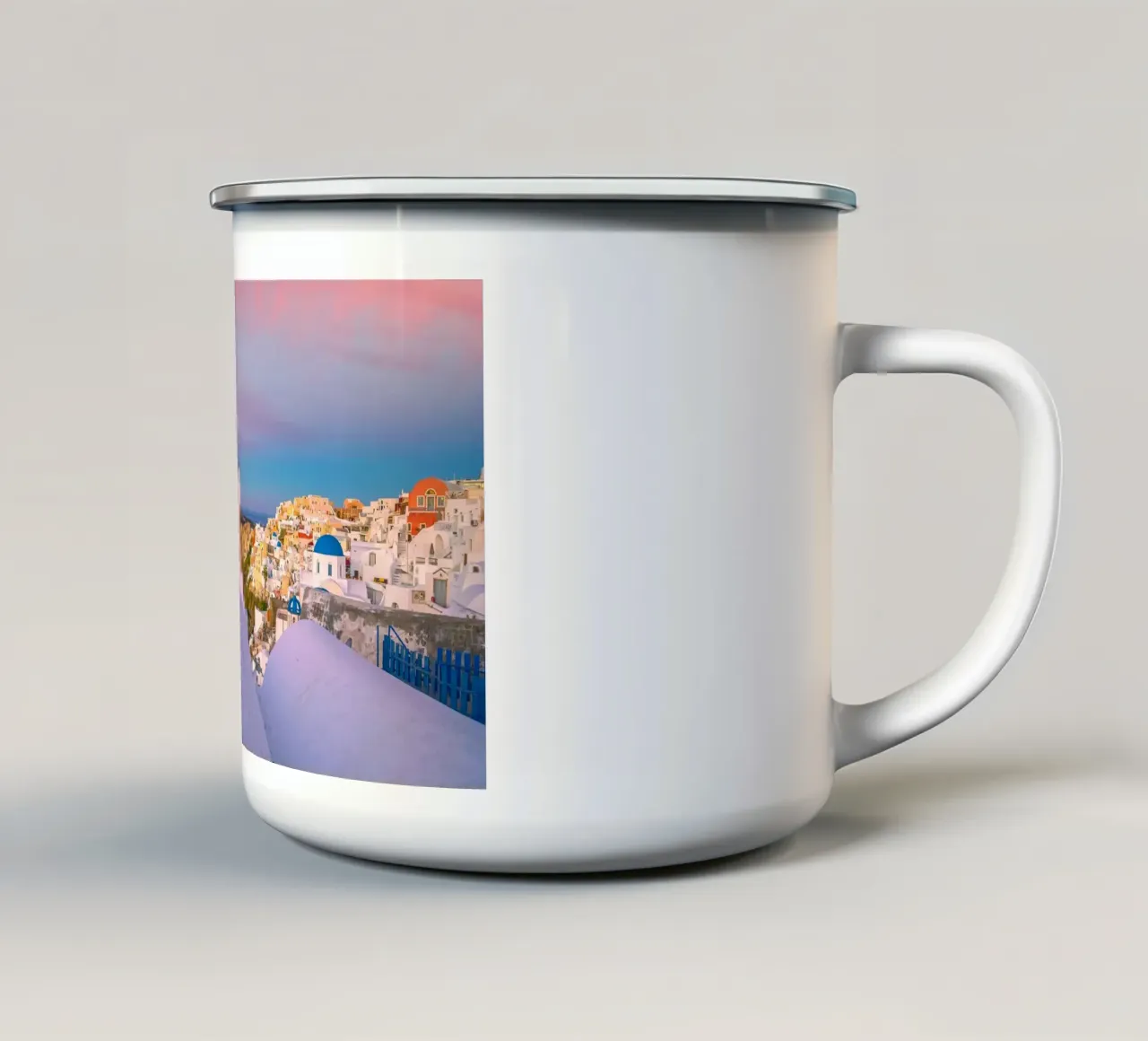 Santorini, Greece tazza in smalto da Wanderlust Vibes