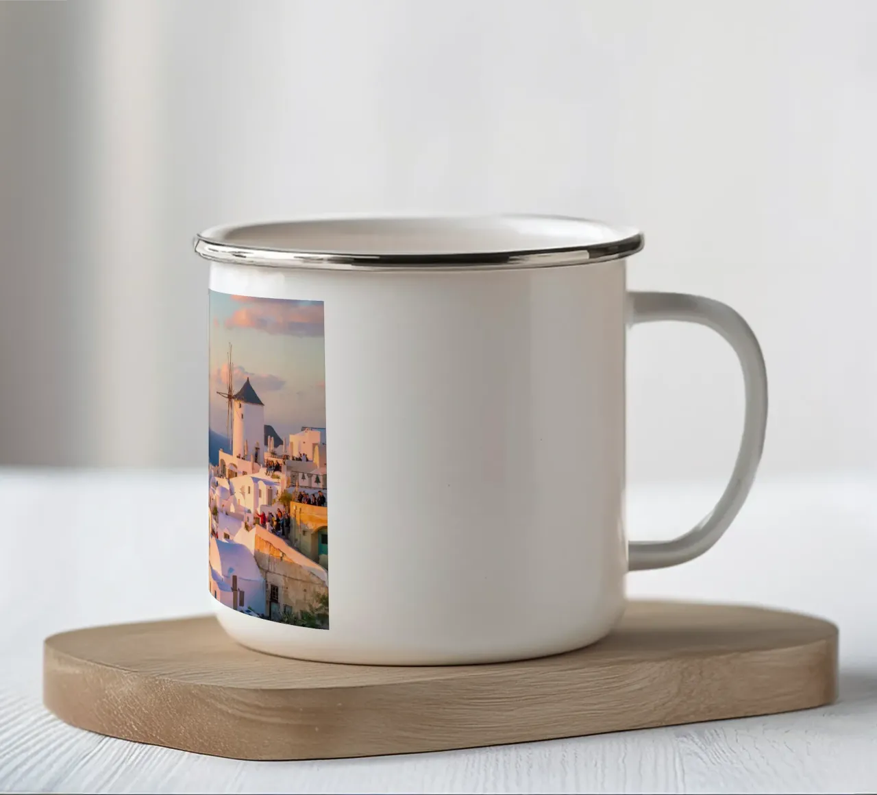 Santorini, Greece tazza in smalto da Wanderlust Vibes