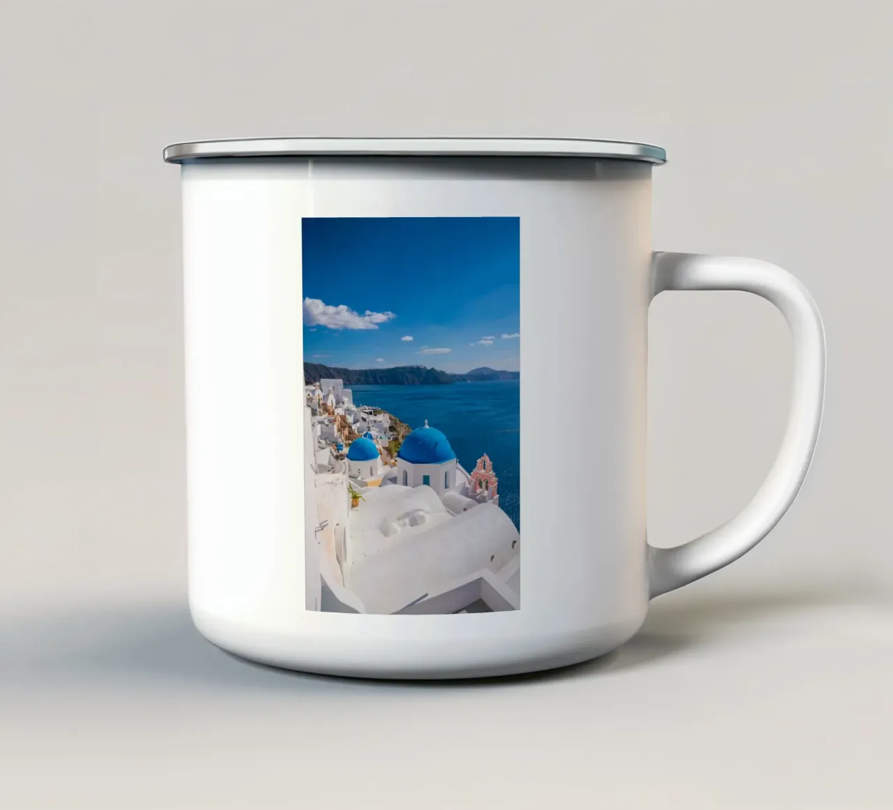Santorini, Greece tazza in smalto da Wanderlust Vibes