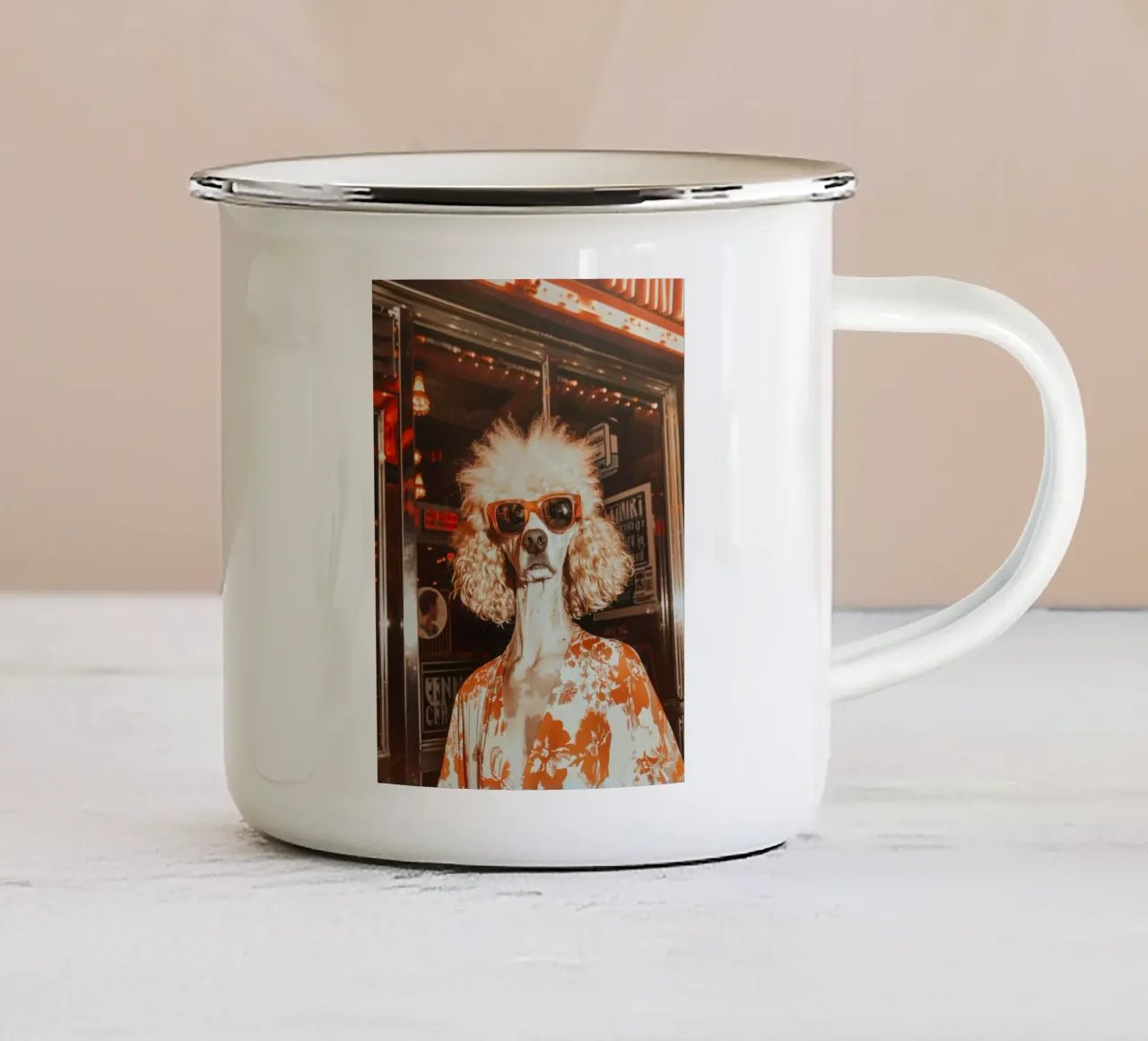Lucas tazza in smalto da Affiches Chien Originales – Dogland