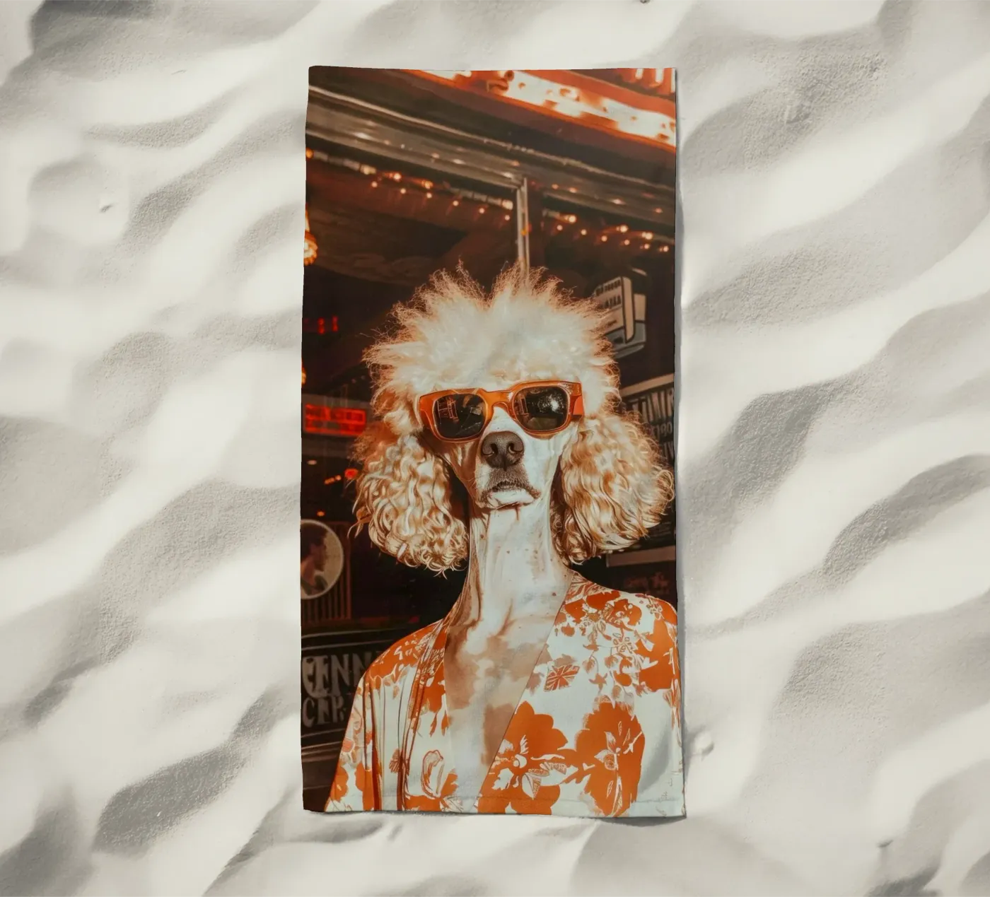 Lucas strandhanddoek van Affiches Chien Originales – Dogland