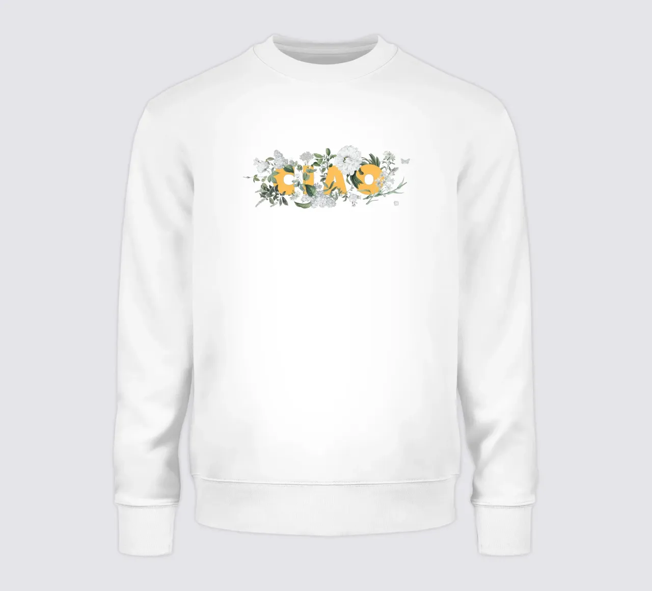Ciao Fleurs & Insectes Jaune Blanc sweat de Studio Frances M