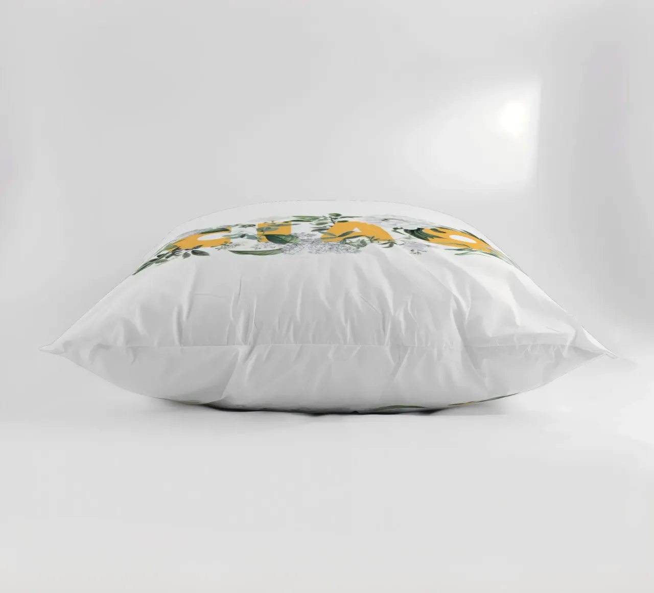 Ciao Fiori e Insetti Giallo Bianco cuscino da Studio Frances M