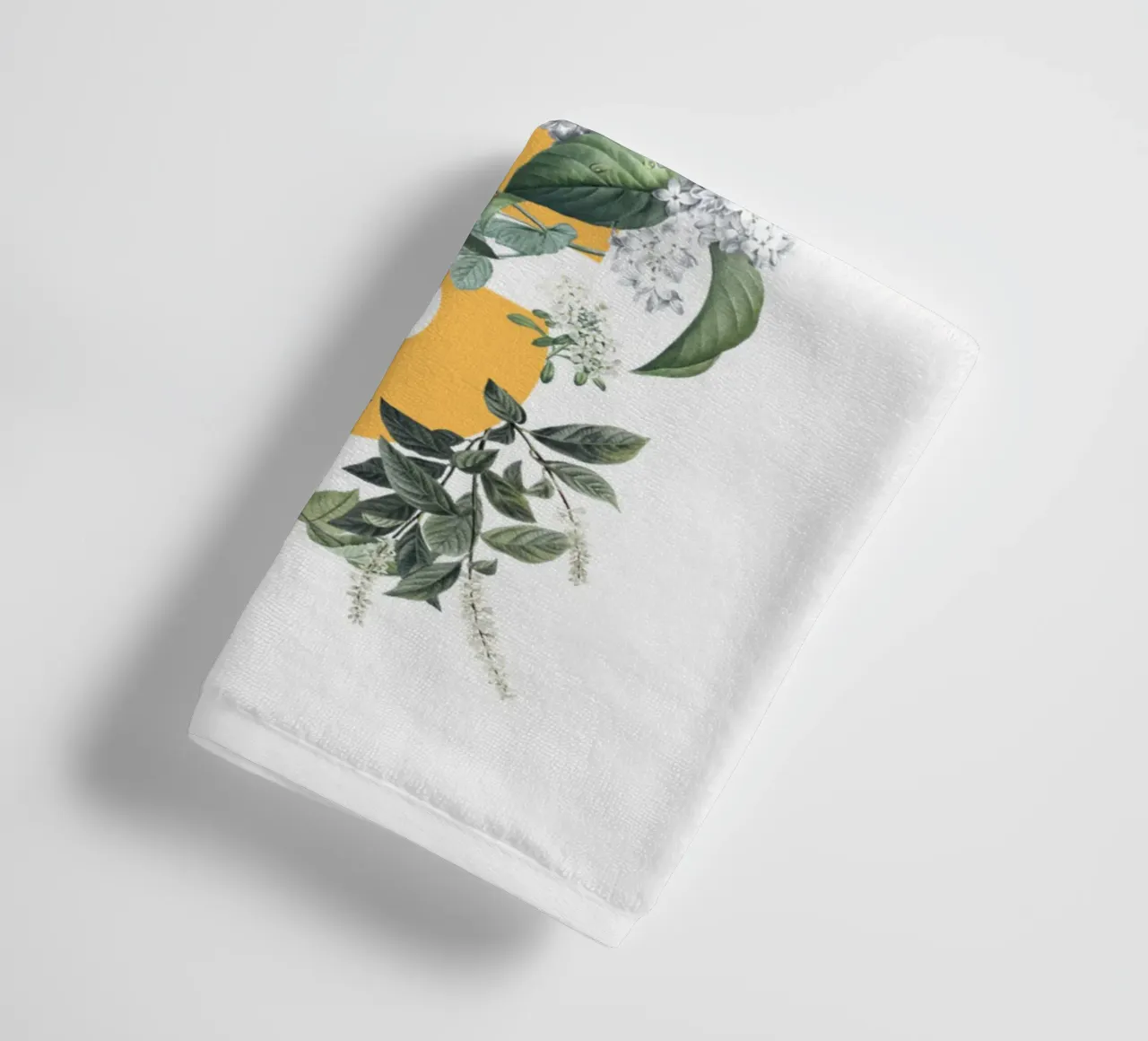 Ciao Fleurs & Insectes Jaune Blanc serviette de bain de Studio Frances M