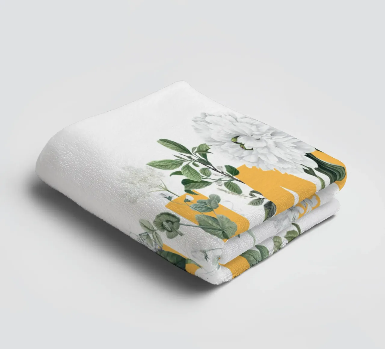 Ciao Fleurs & Insectes Jaune Blanc serviette de bain de Studio Frances M