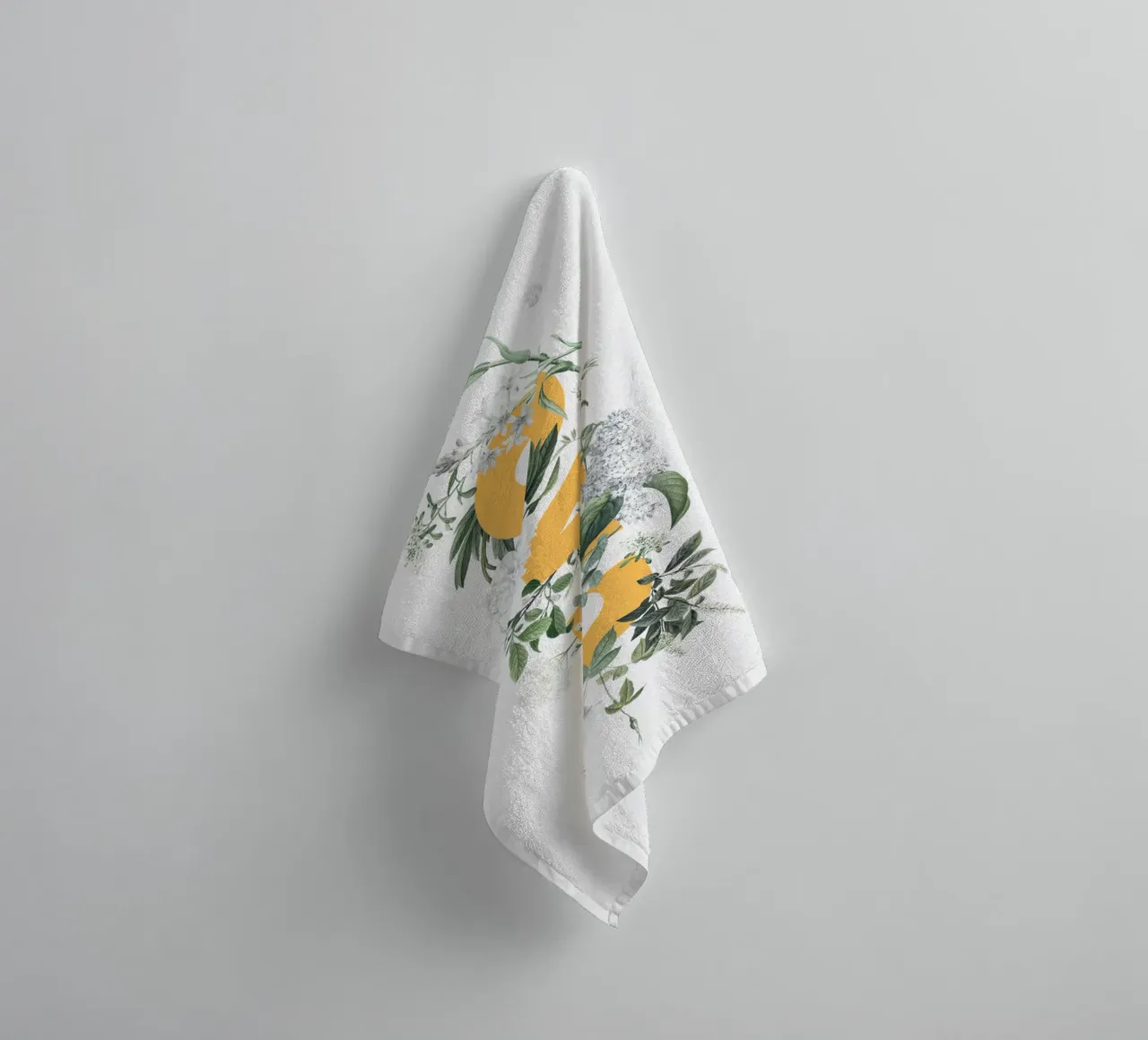 Ciao Fleurs & Insectes Jaune Blanc serviette de bain de Studio Frances M