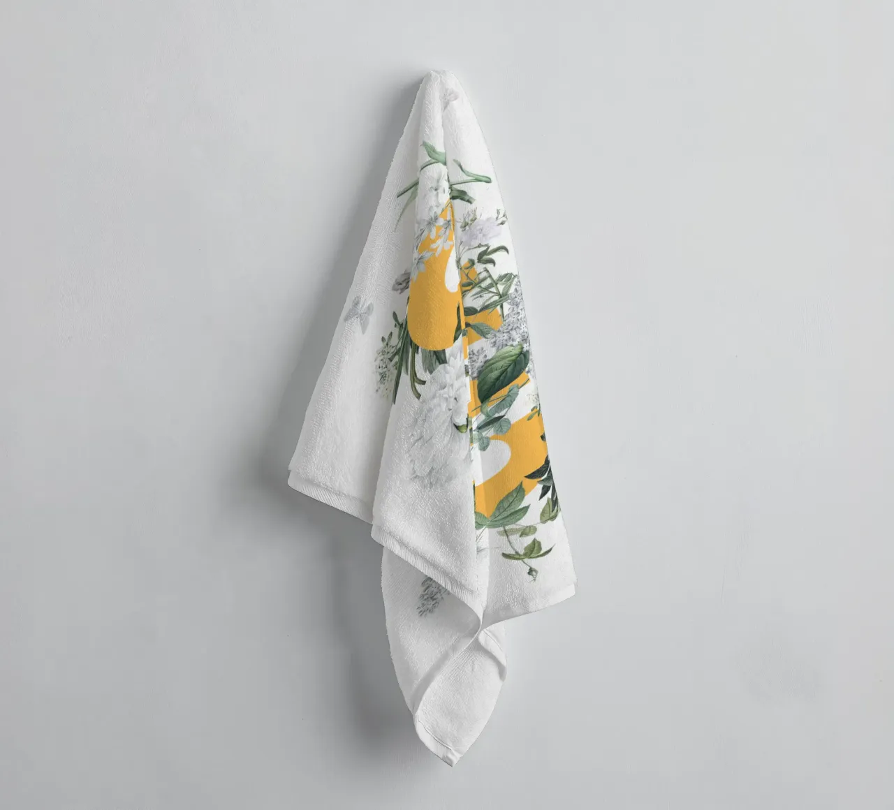 Ciao Fleurs & Insectes Jaune Blanc serviette de bain de Studio Frances M