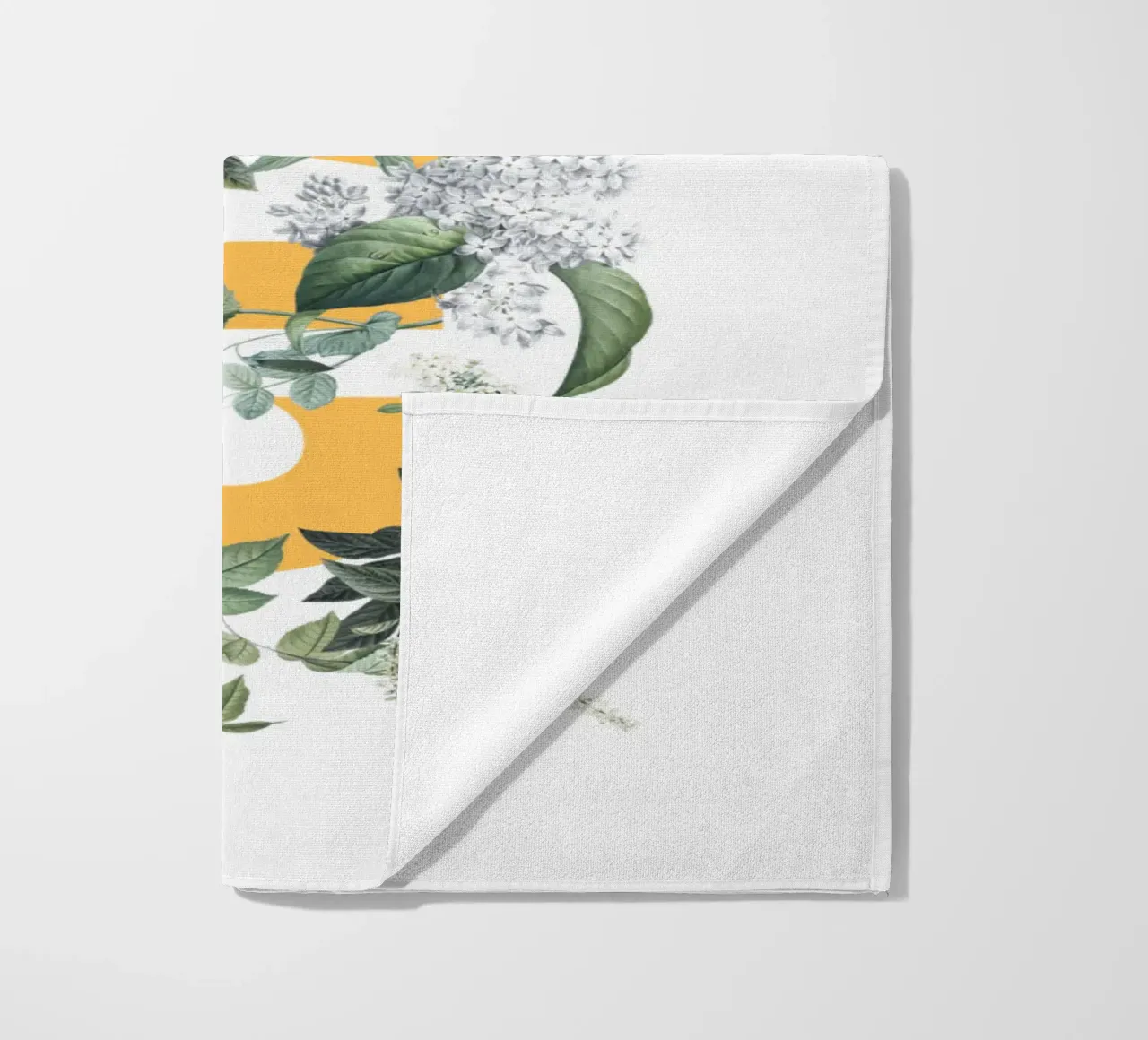Ciao Fiori e Insetti Giallo Bianco telo mare da Studio Frances M