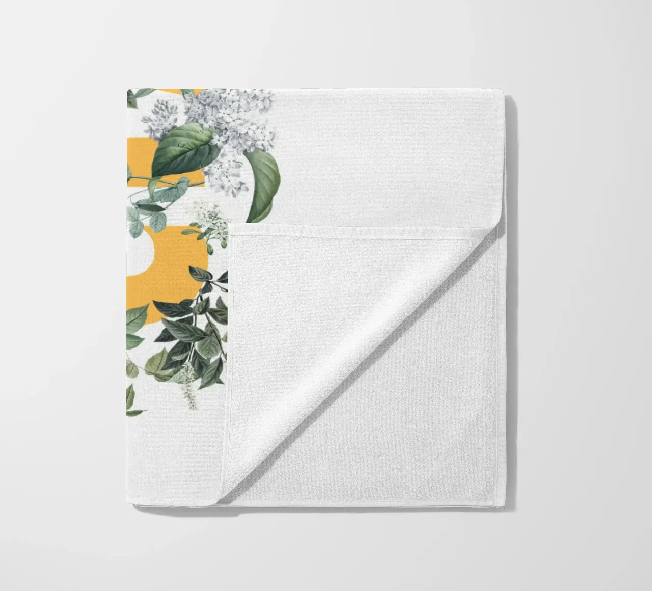 Ciao Fiori e Insetti Giallo Bianco telo mare da Studio Frances M