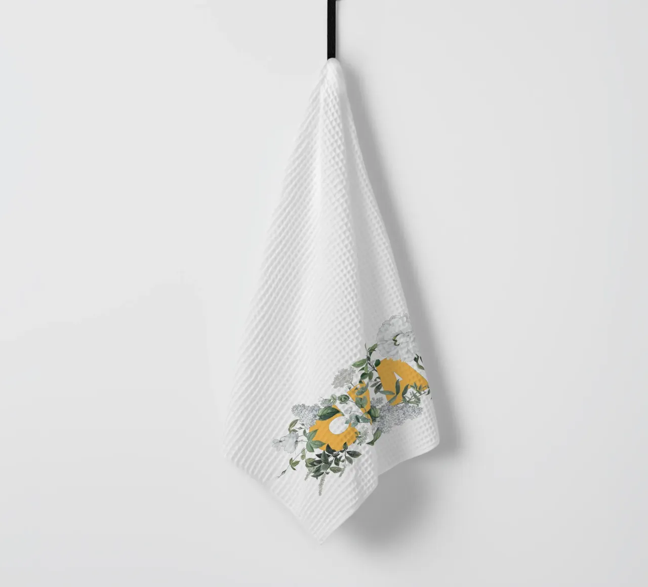 Ciao Fleurs & Insectes Jaune Blanc torchon de Studio Frances M